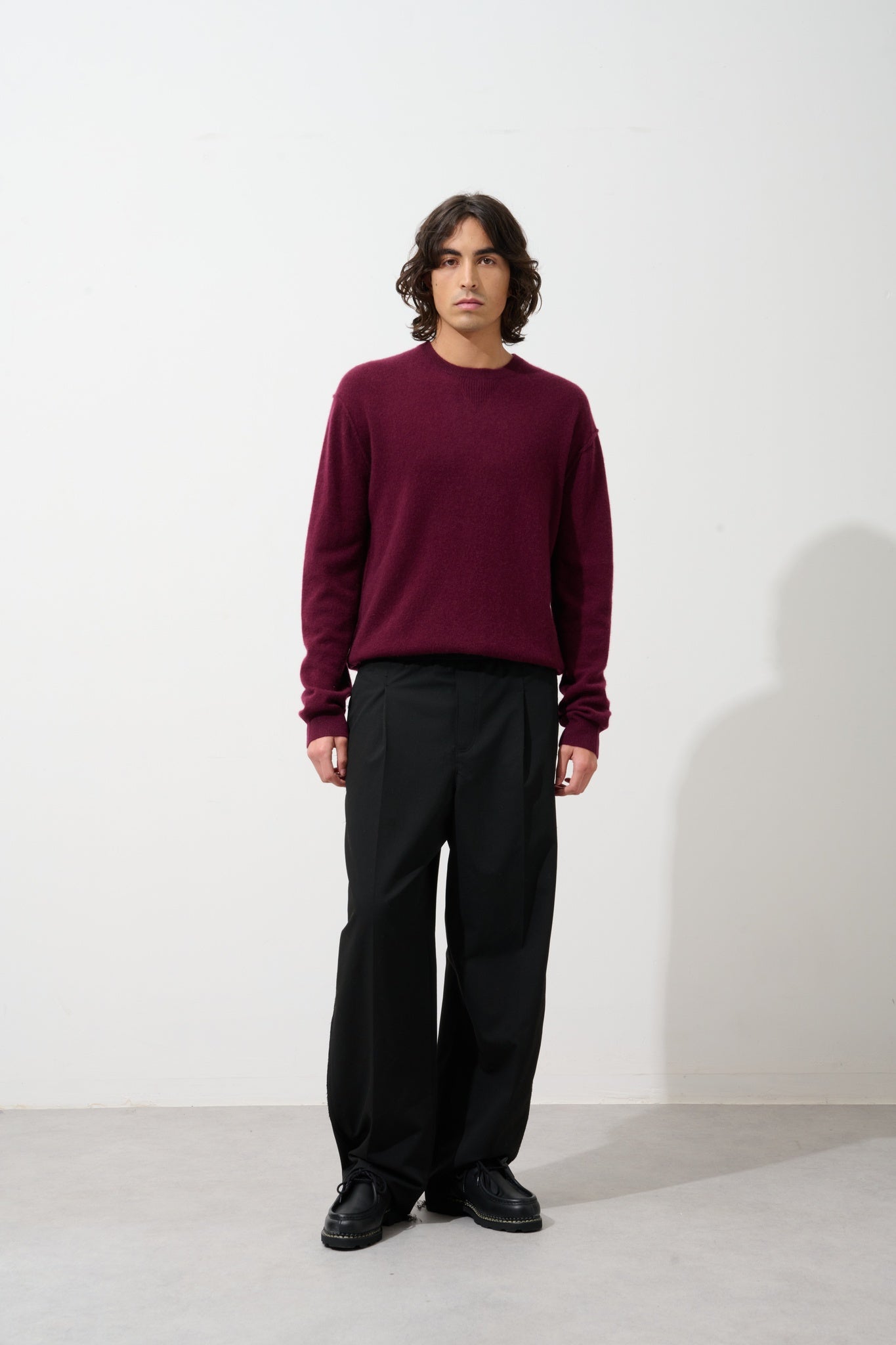 NOLAN pull col rond mûre 100% cachemire