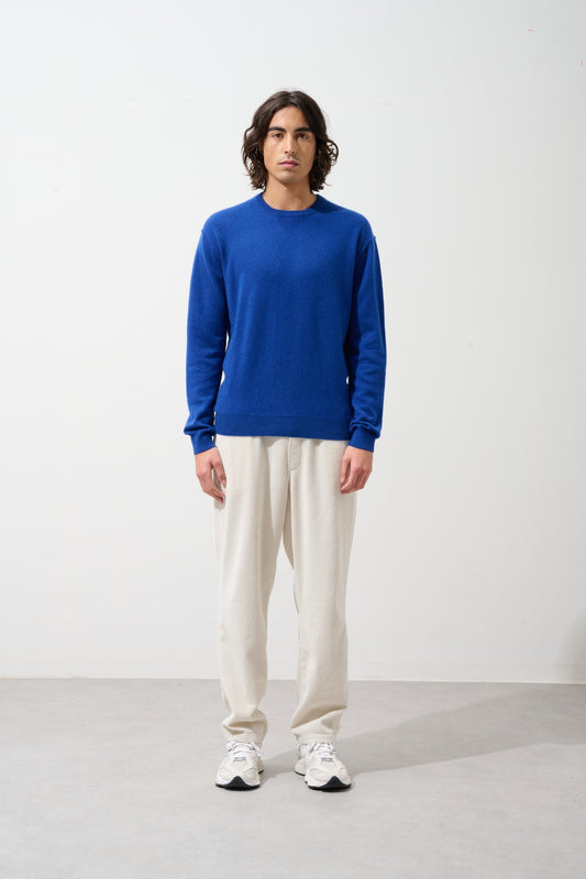 NOLAN Pullover mit Rundhalsausschnitt ultramarin 100% Kaschmir