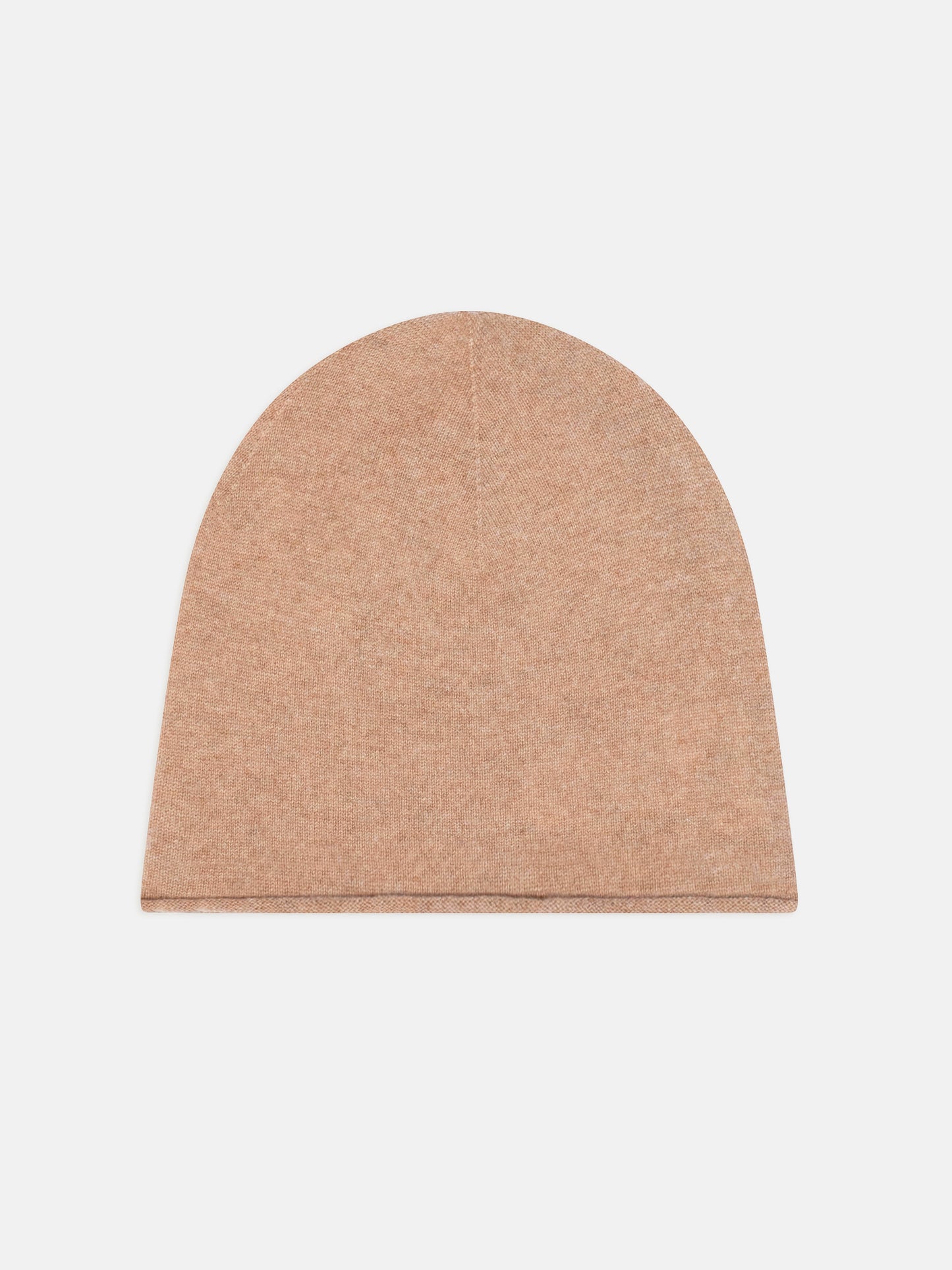 PINIER camel-colored heathered beanie, 100% cashmere
