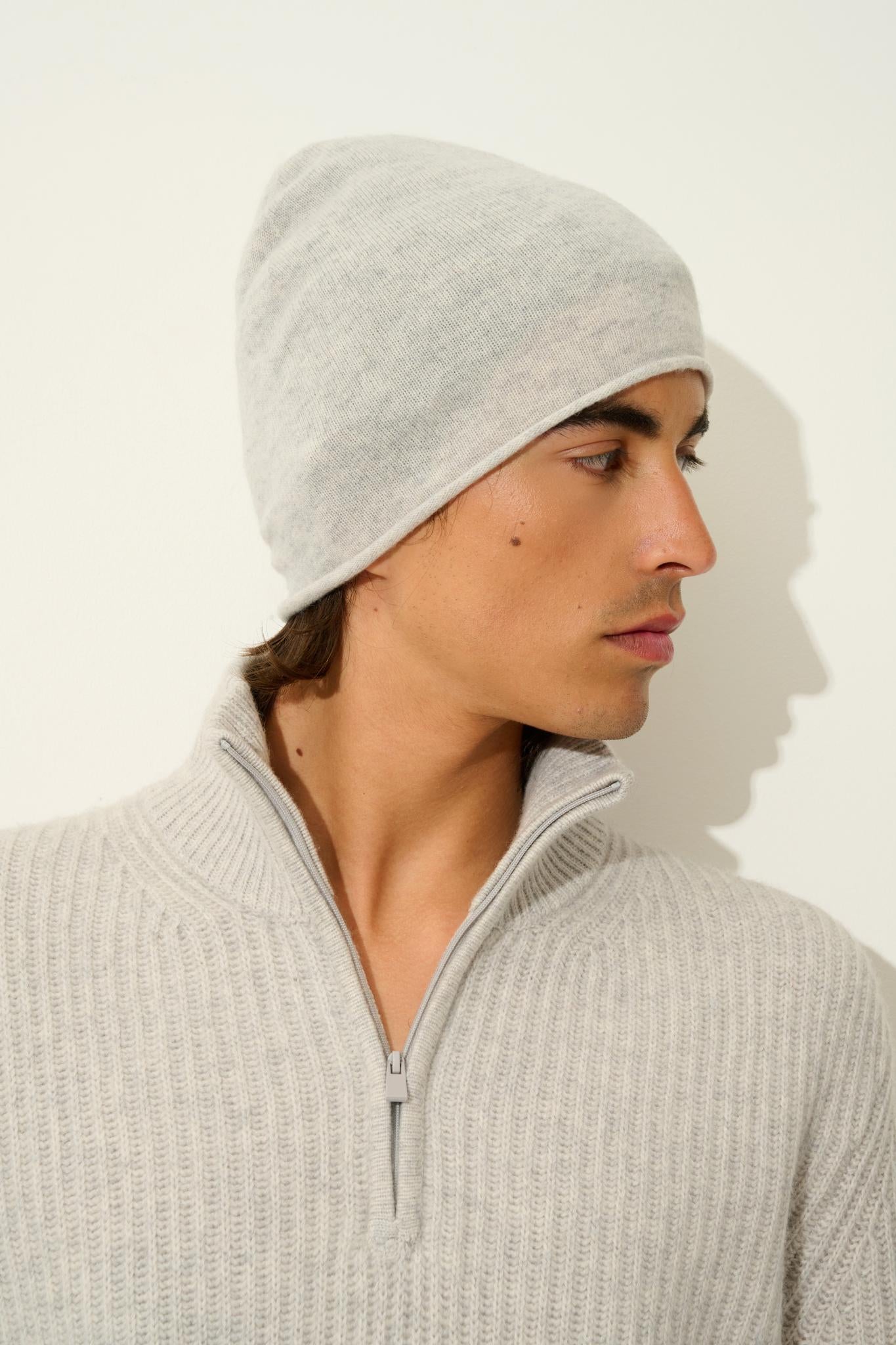PINIER beanie glacier mottled 100% cashmere