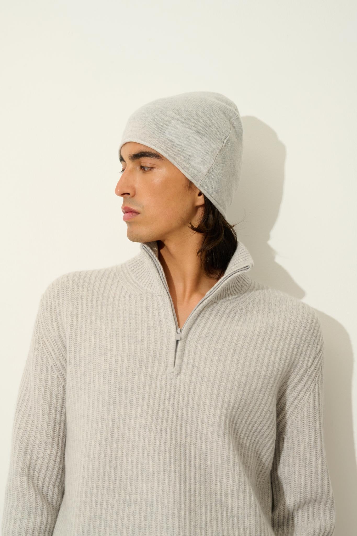 PINIER beanie glacier mottled 100% cashmere