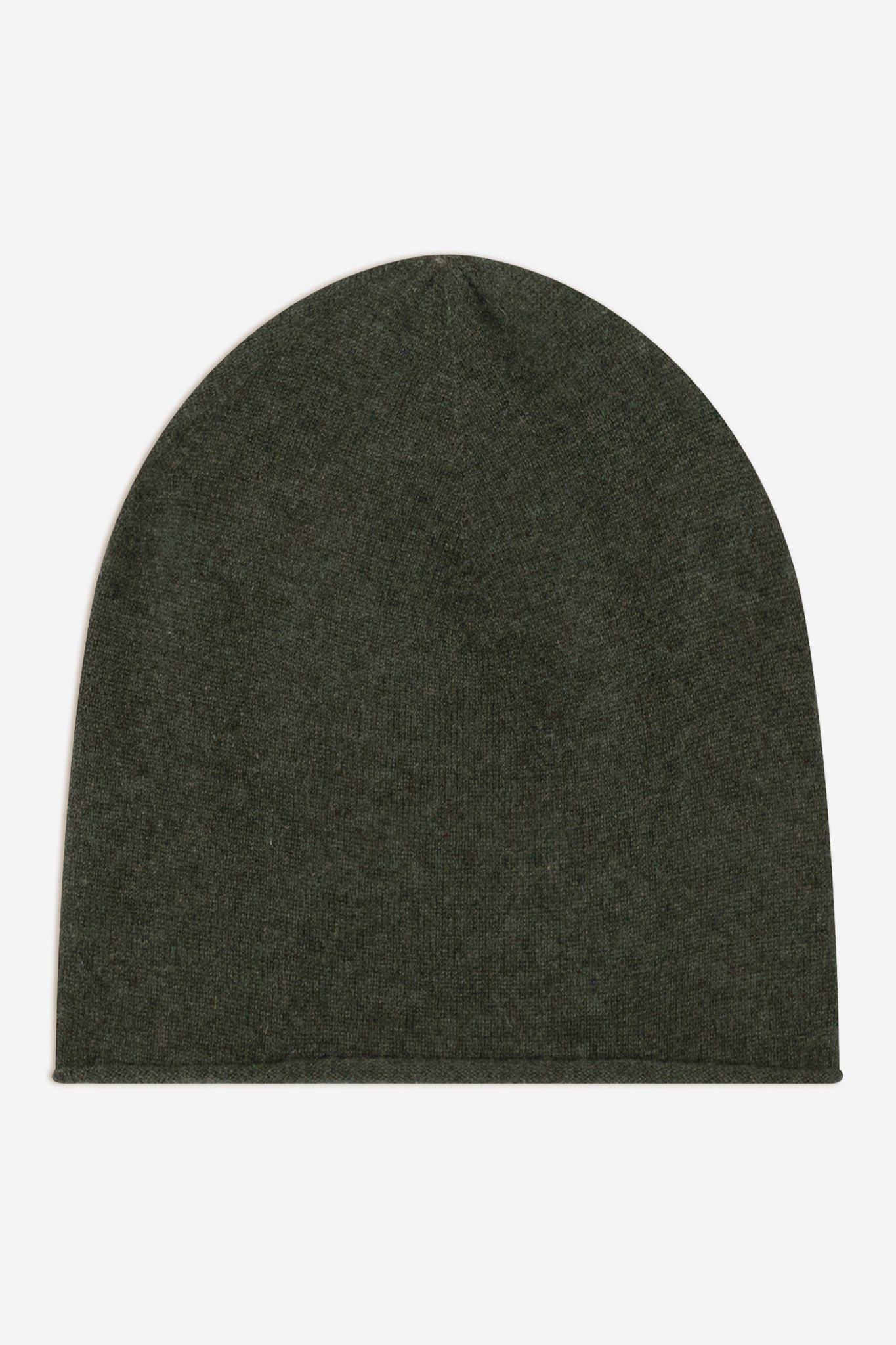 pinier bonnet kaki chiné 100% cachemire