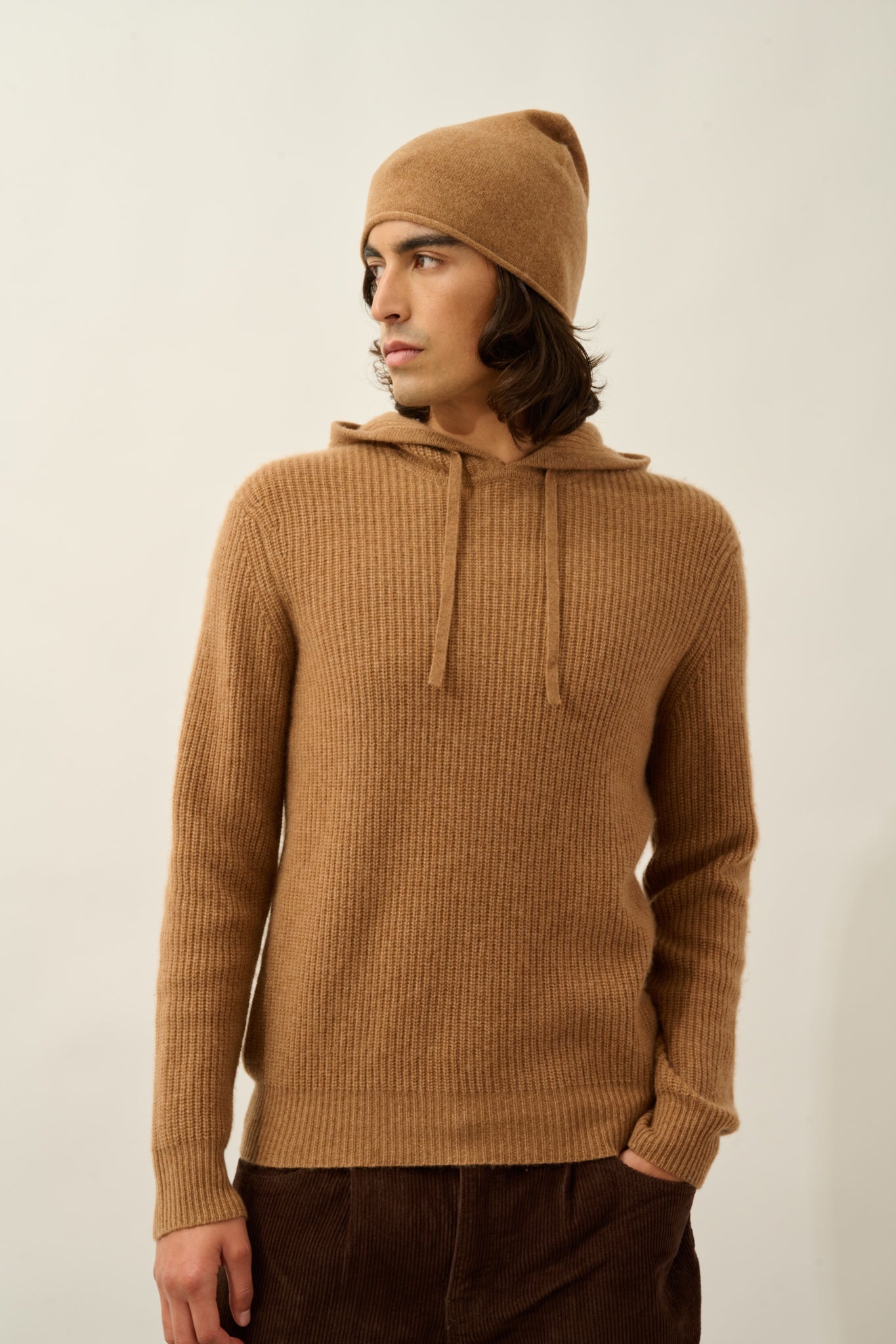 PINIER bonnet noisette 100% cachemire