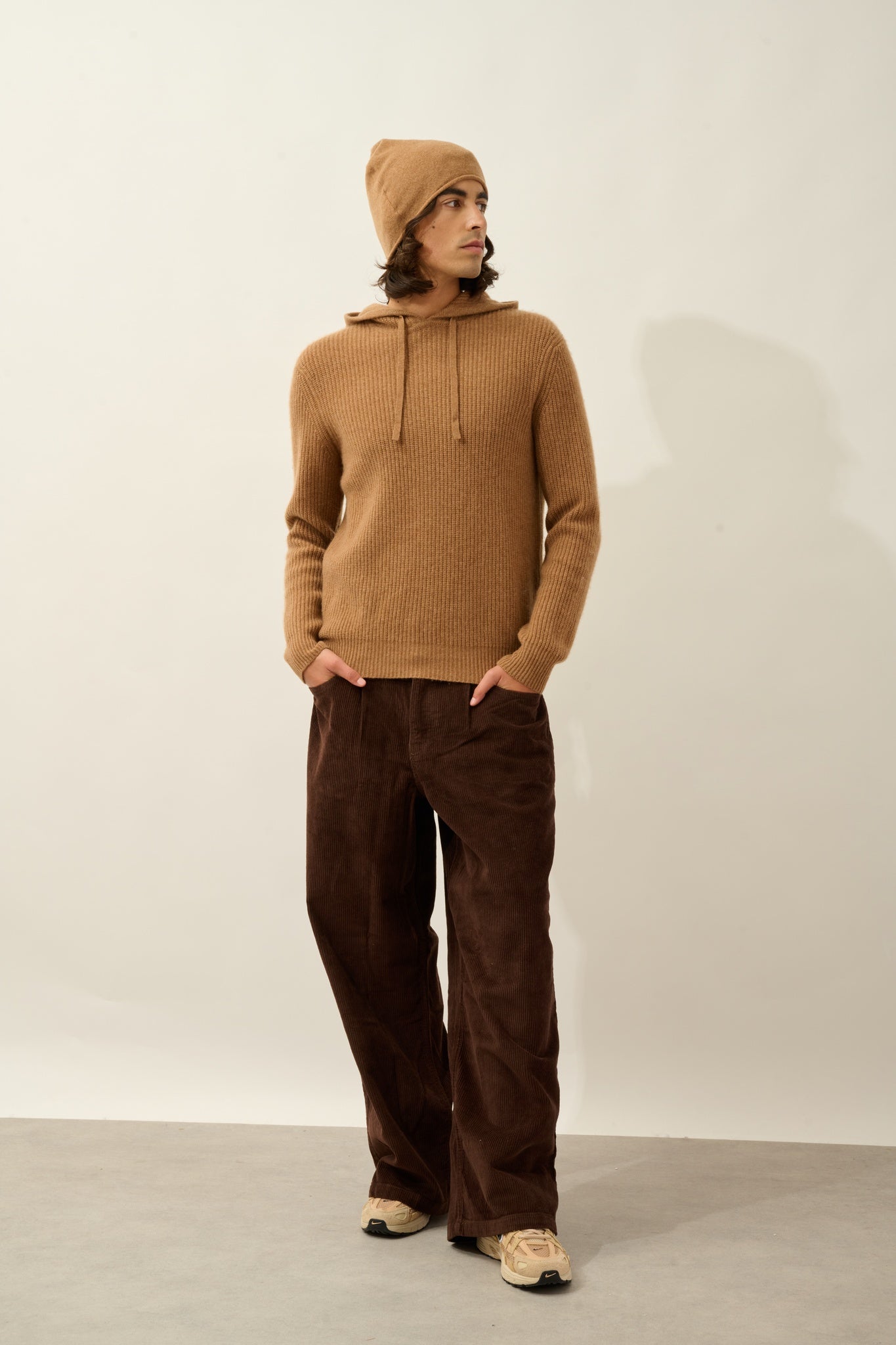 PINIER bonnet noisette 100% cachemire