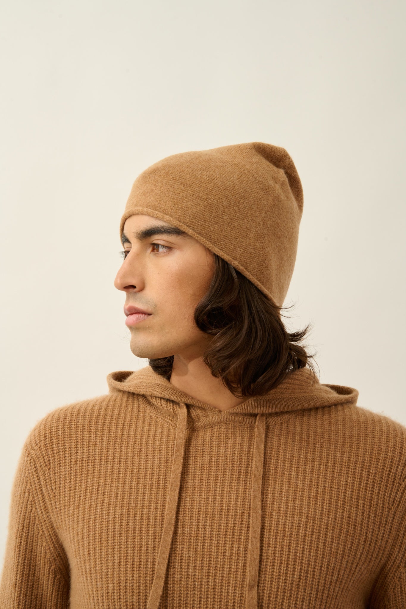 PINIER bonnet noisette 100% cachemire