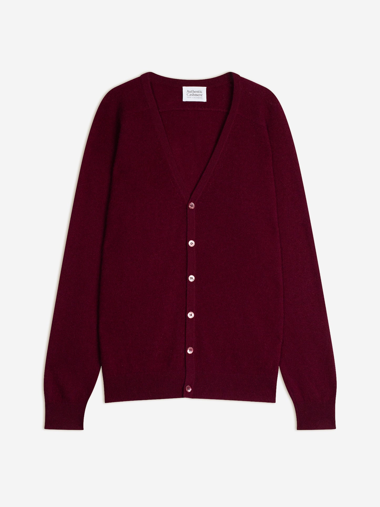PIPA burgundy v-neck cardigan 100% cashmere