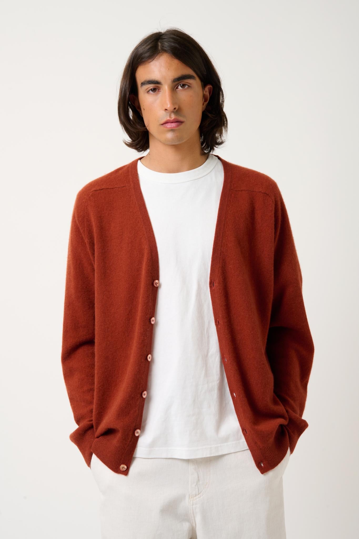 PIPA cardigan v-neck squirrel 100% cashmere