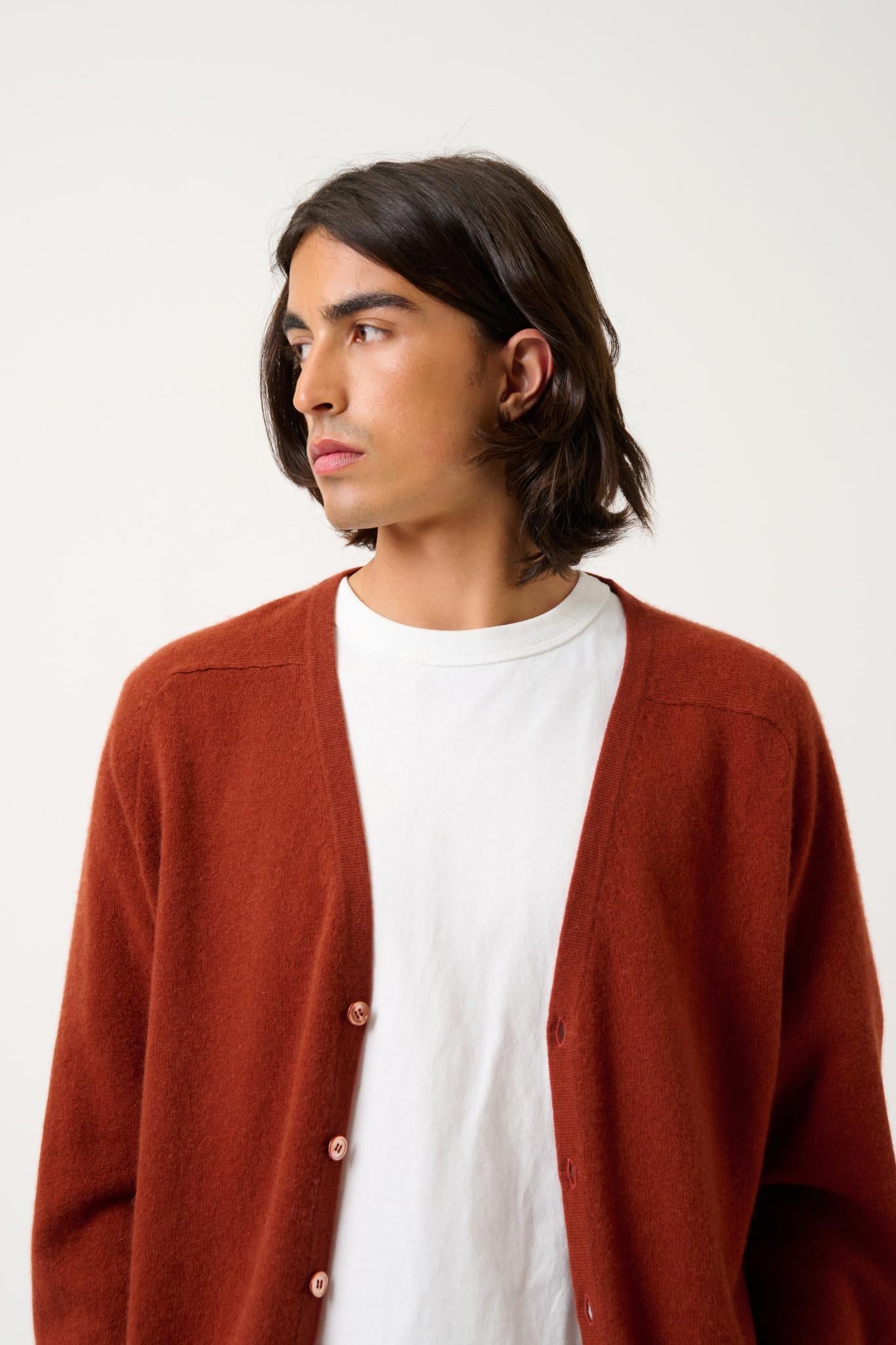 PIPA cardigan v-neck squirrel 100% cashmere