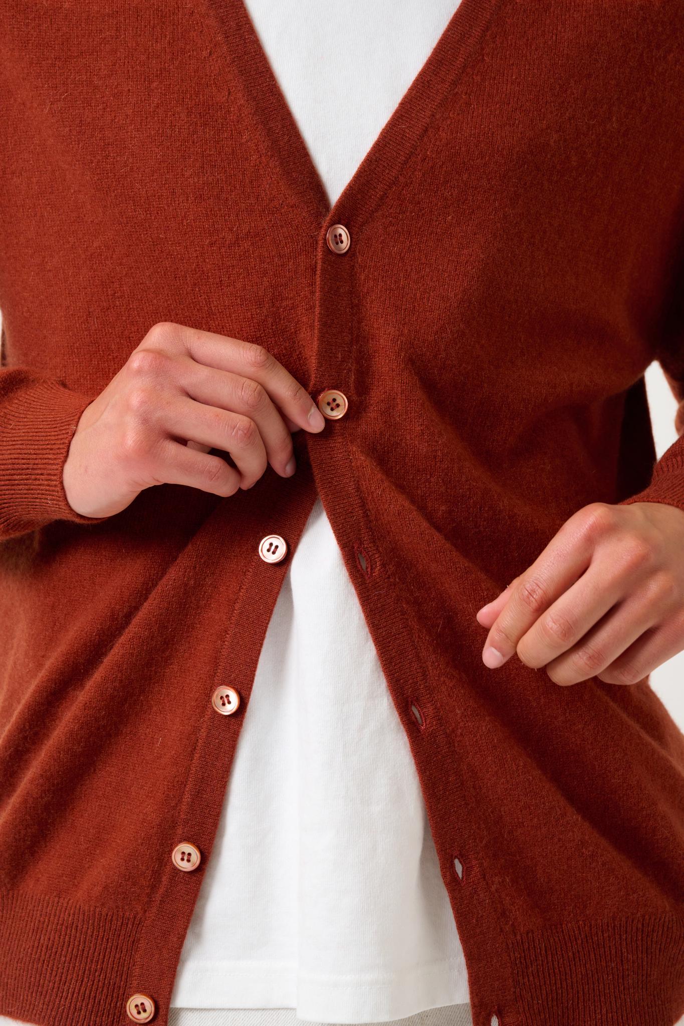 PIPA cardigan v-neck squirrel 100% cashmere