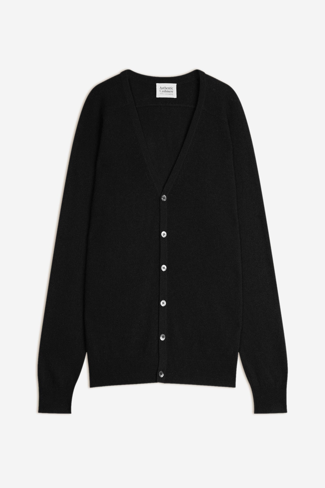 pipa cardigan col v noir 100% cachemire