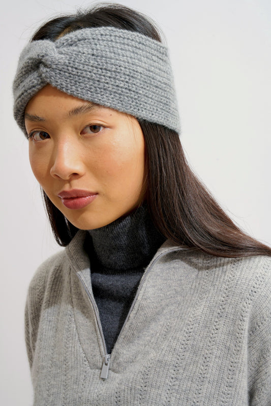 RISTO bandeau 8 fils flanelle chiné 100% cachemire