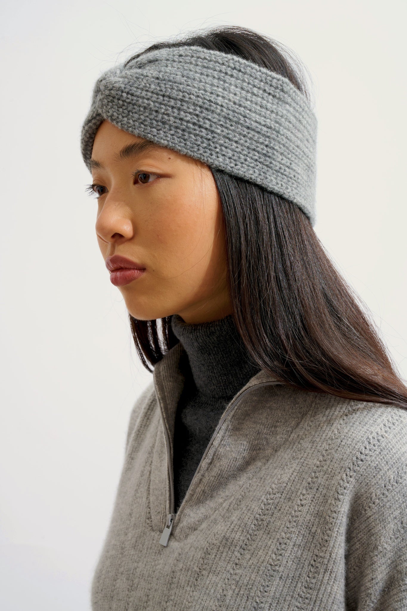 RISTO bandeau 8 fils flanelle chiné 100% cachemire