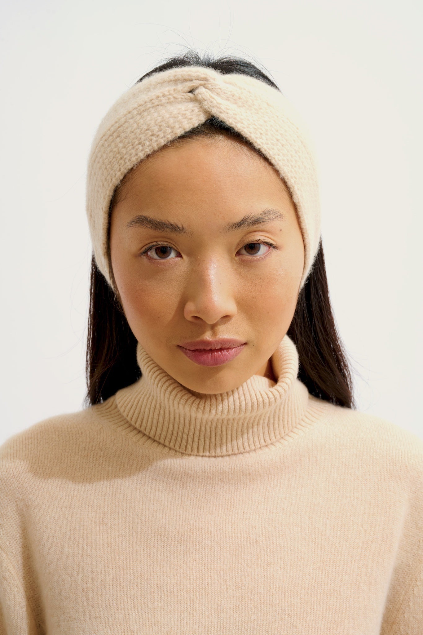 RISTO bandeau 8 fils sable 100% cachemire