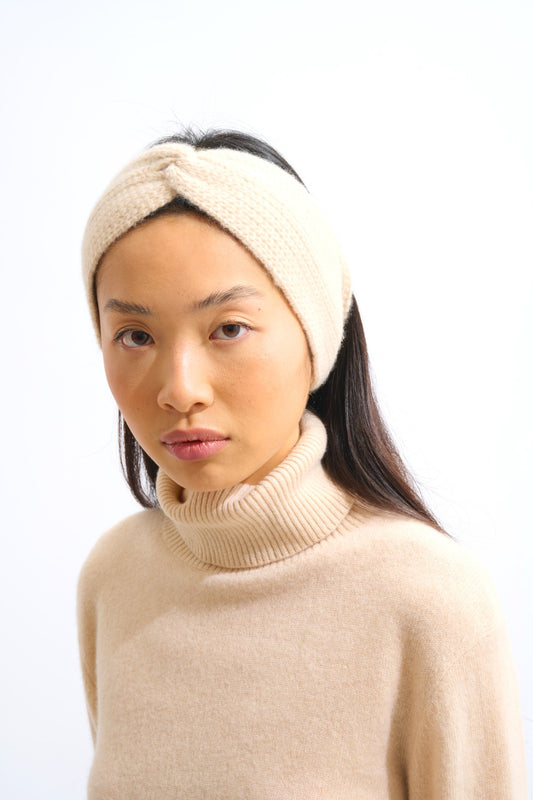 risto bandeau 8 fils sable 100% cachemire