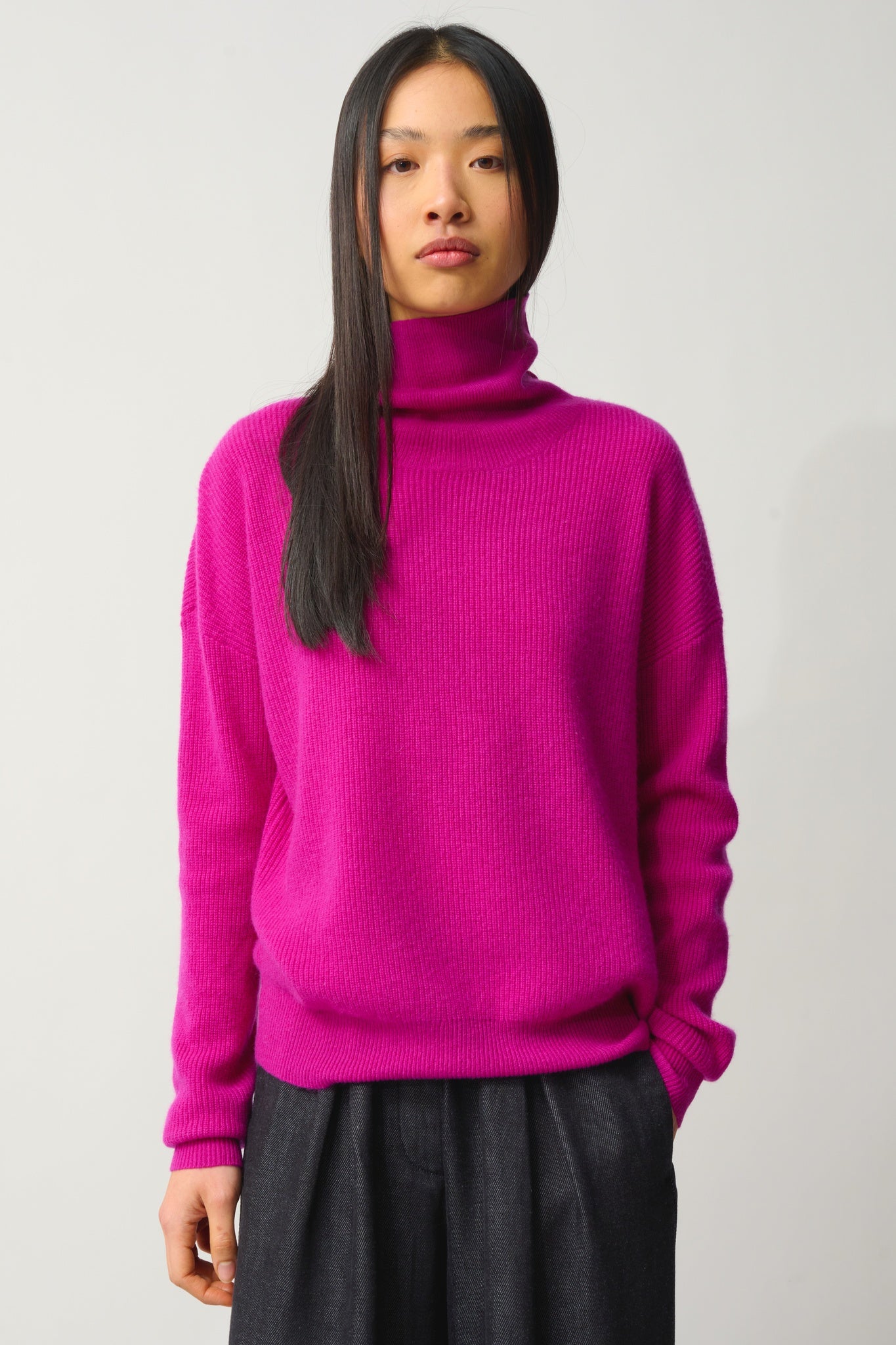 ROXANE Pullover mit Rollkragen violett 100% Kaschmir