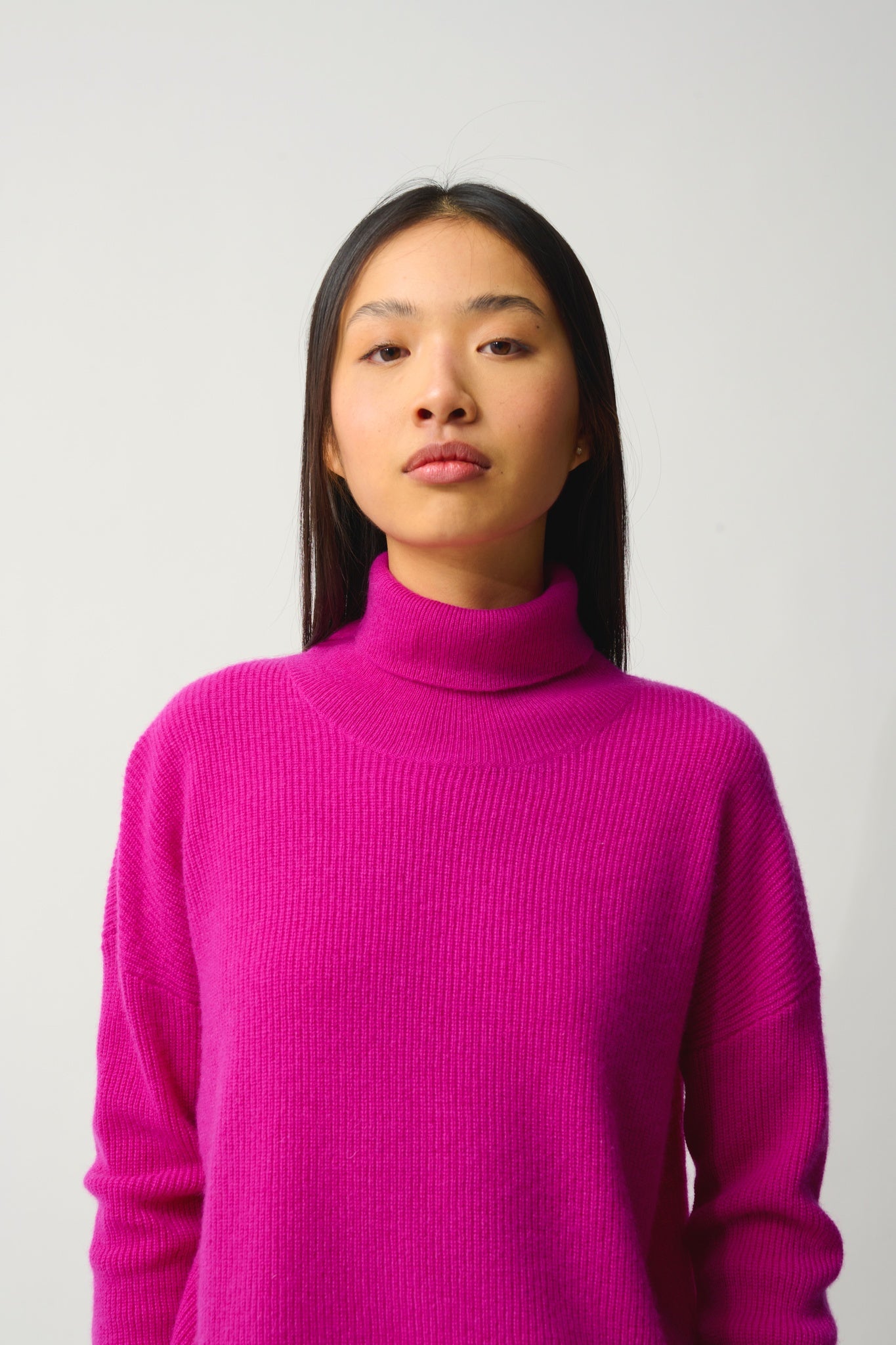 ROXANE Pullover mit Rollkragen violett 100% Kaschmir