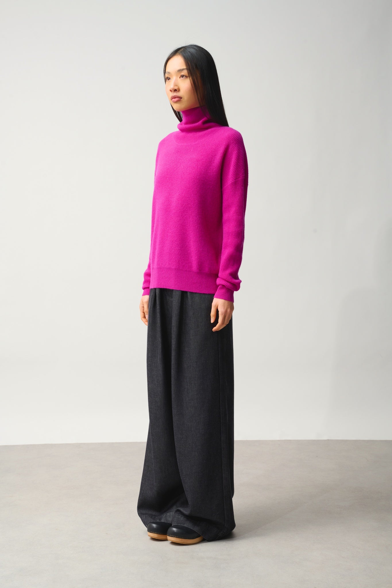 ROXANE Pullover mit Rollkragen violett 100% Kaschmir