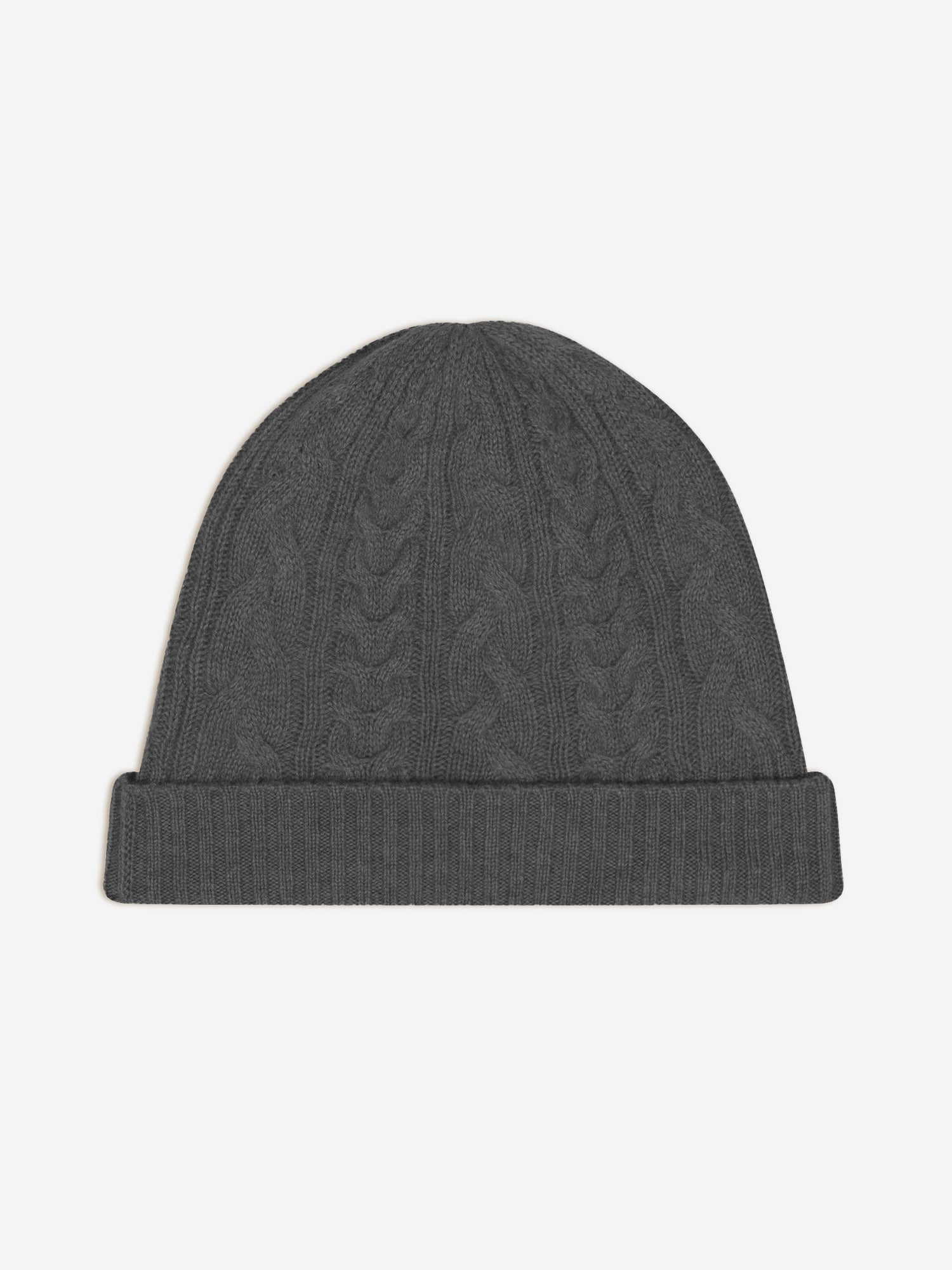 SCOTT 4-thread beanie anthracite mottled 100% cashmere