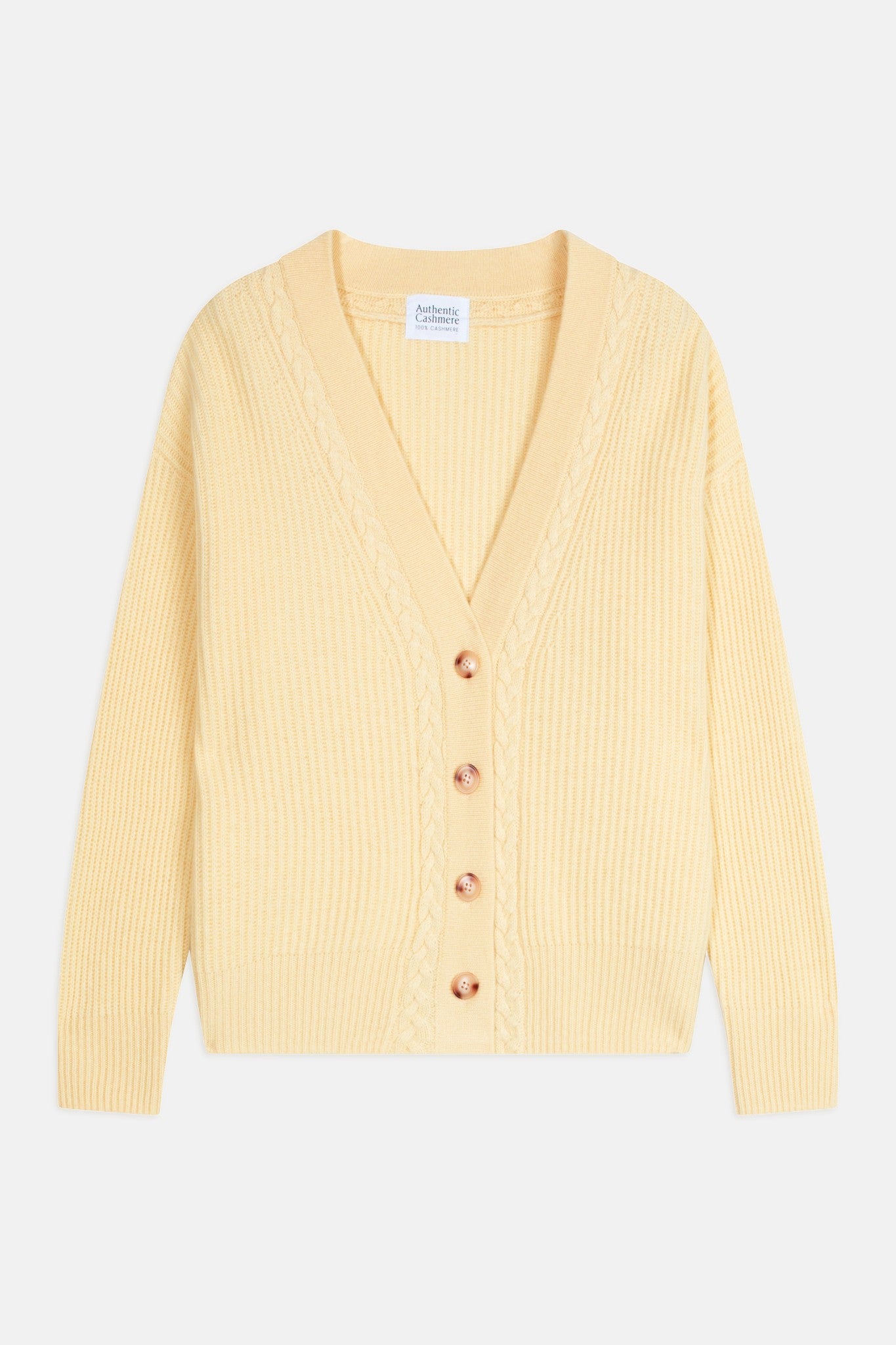 selena cardigan col v 4 fils limonade 100% cachemire