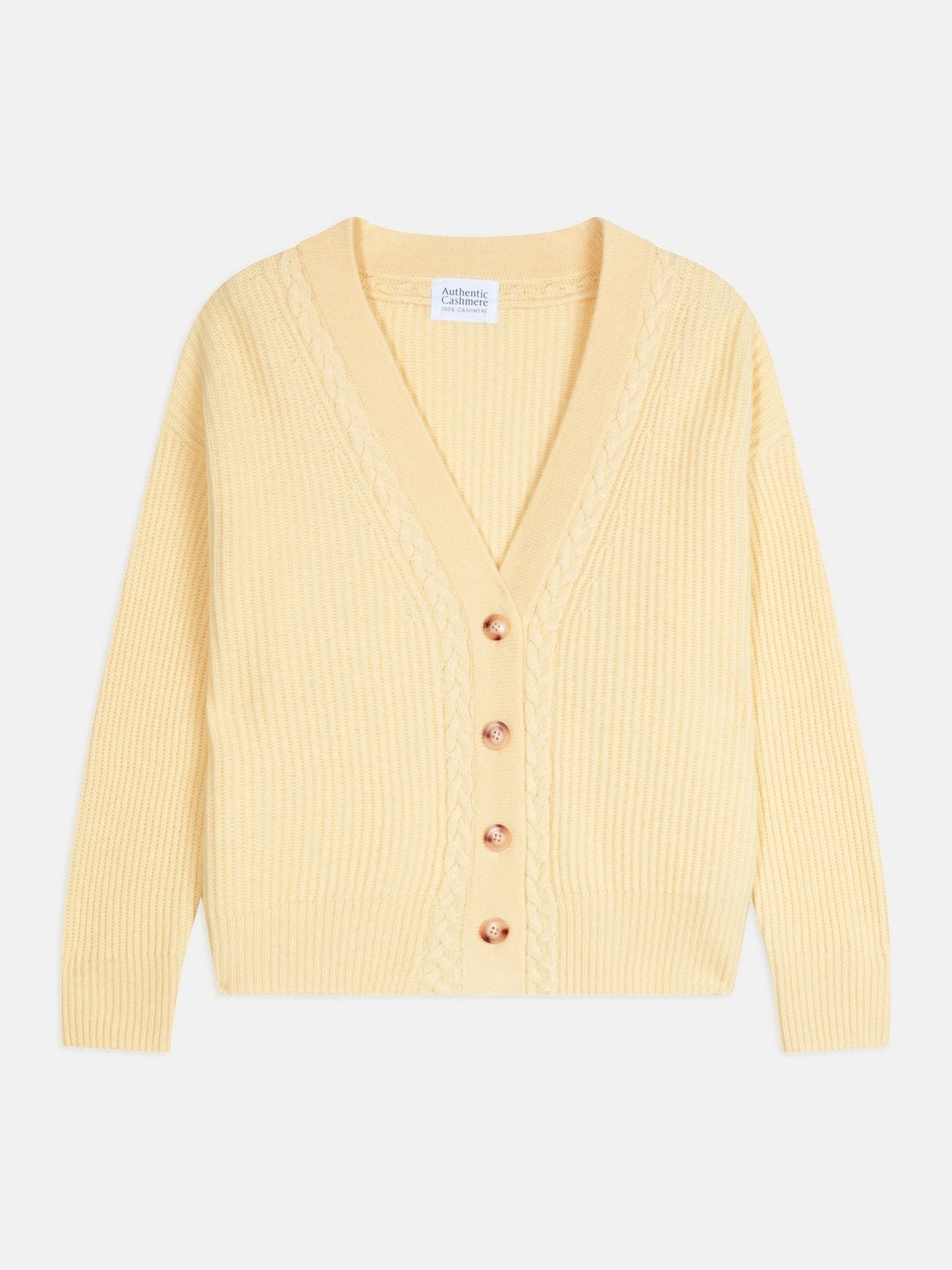 selena cardigan col v 4 fils limonade 100% cachemire