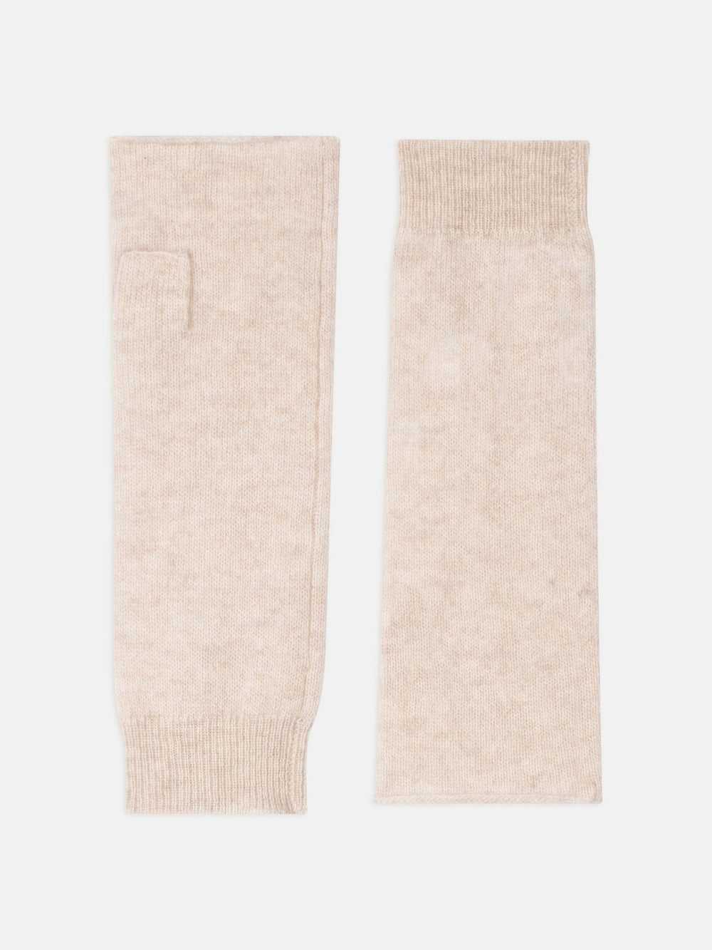 serre mitaines beige chiné 100% cachemire