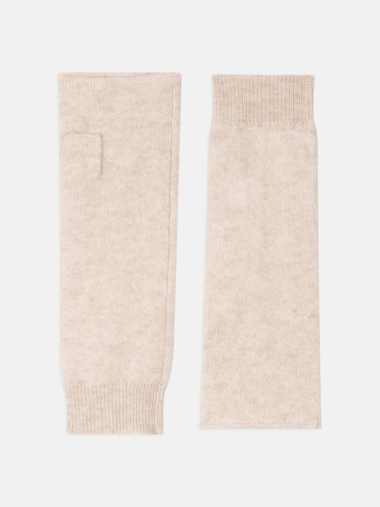 serre mitaines beige chiné 100% cachemire