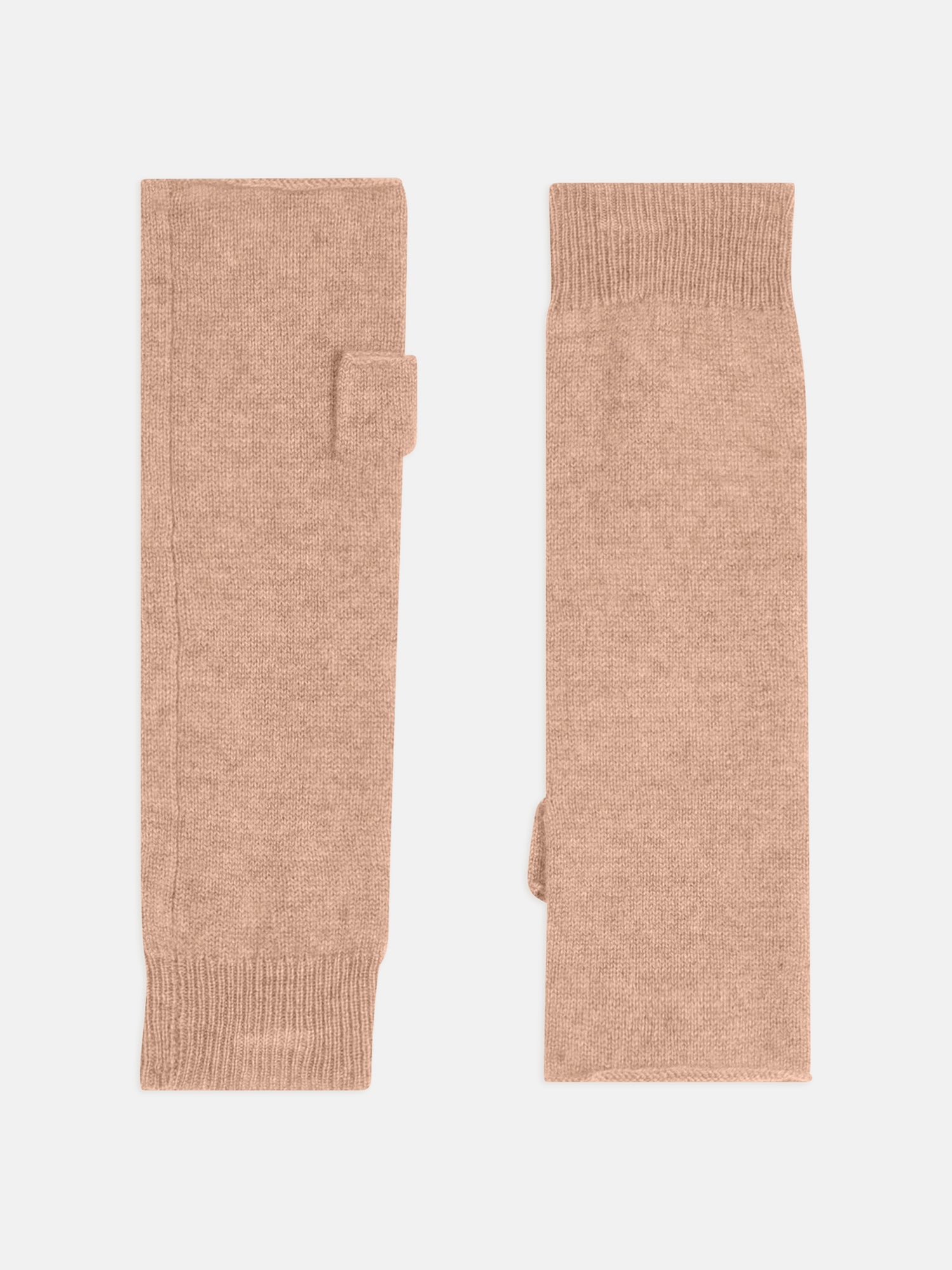 100% cashmere mittens in camel mottled