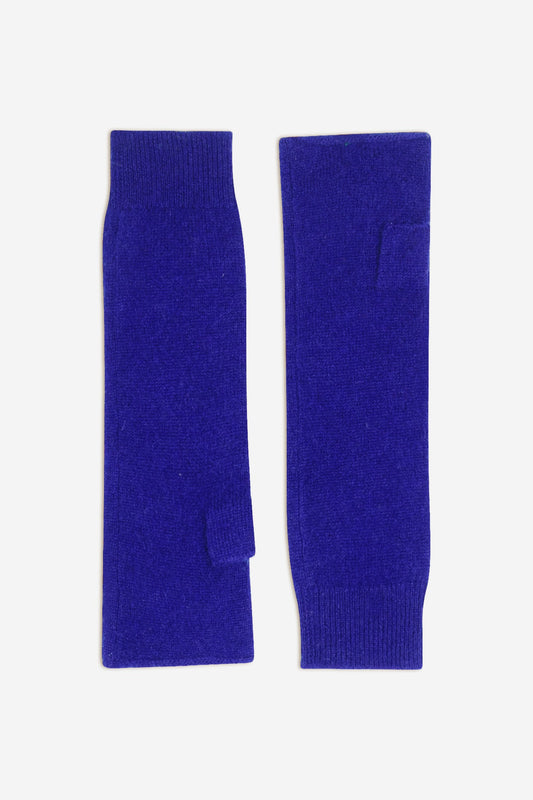 serre mitaines indigo 100% cachemire