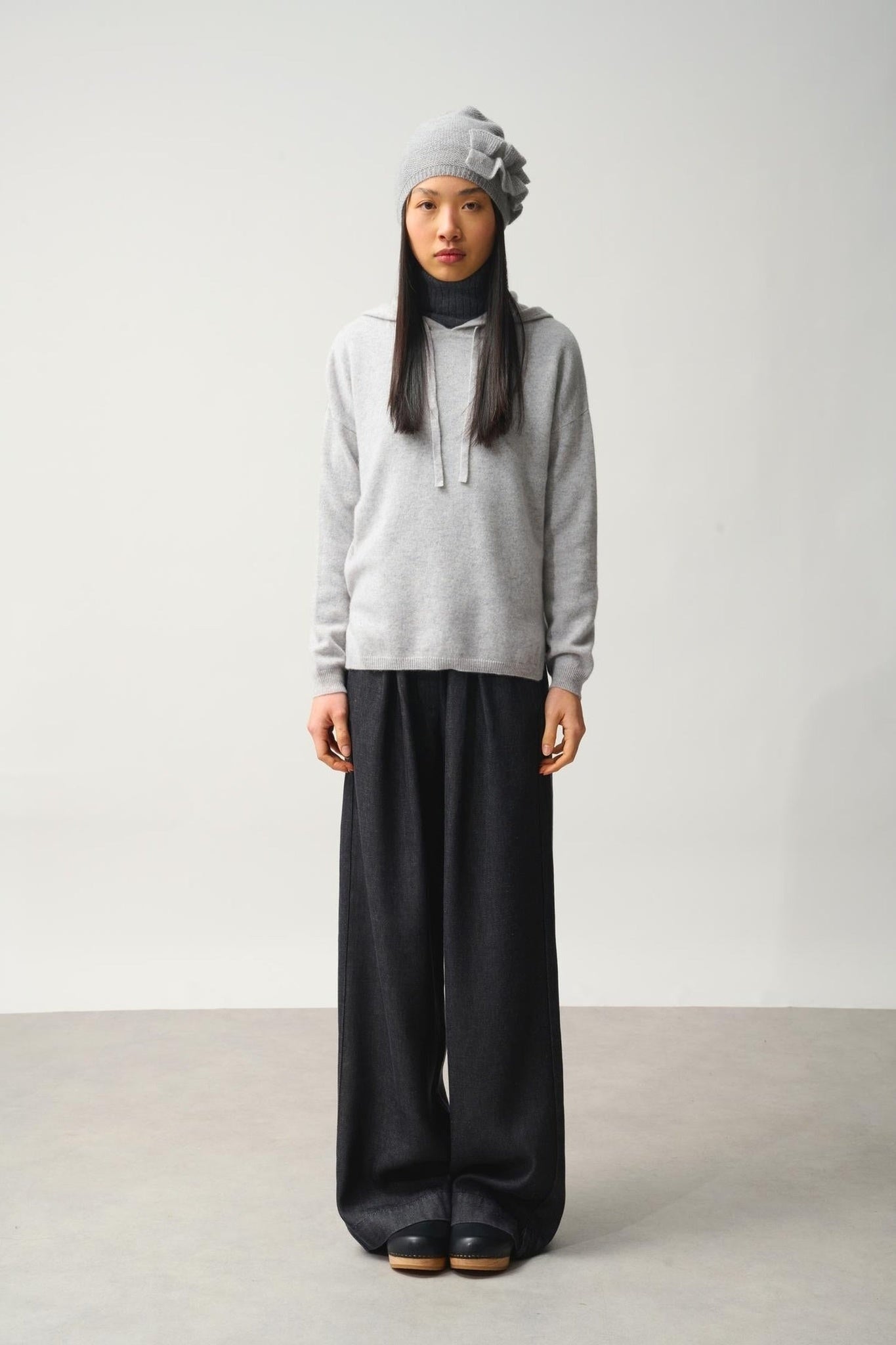 SIME 4-count mottled cloud beanie 100% cashmere