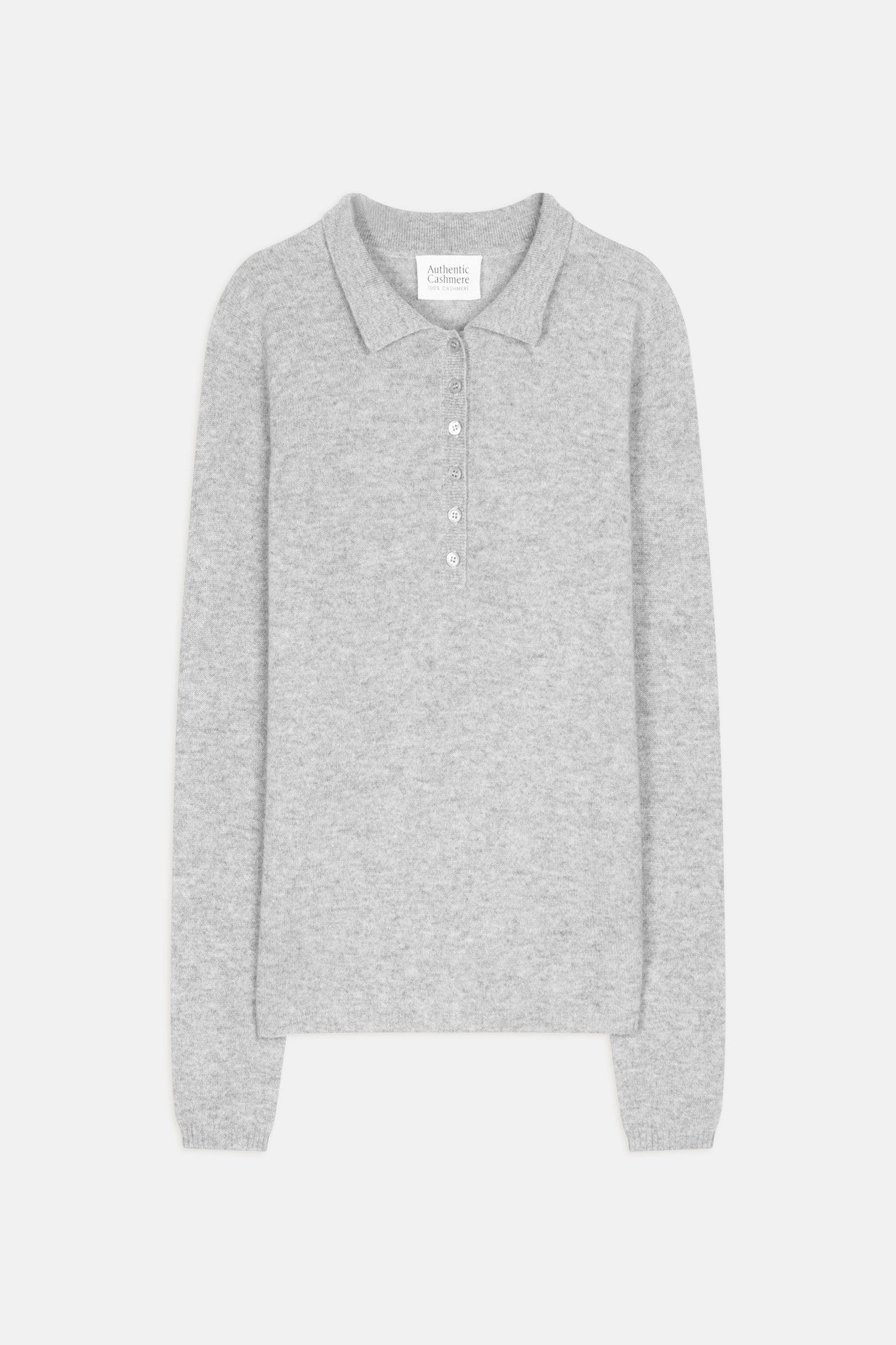 slieve polo manches longues nuage chiné 100% cachemire