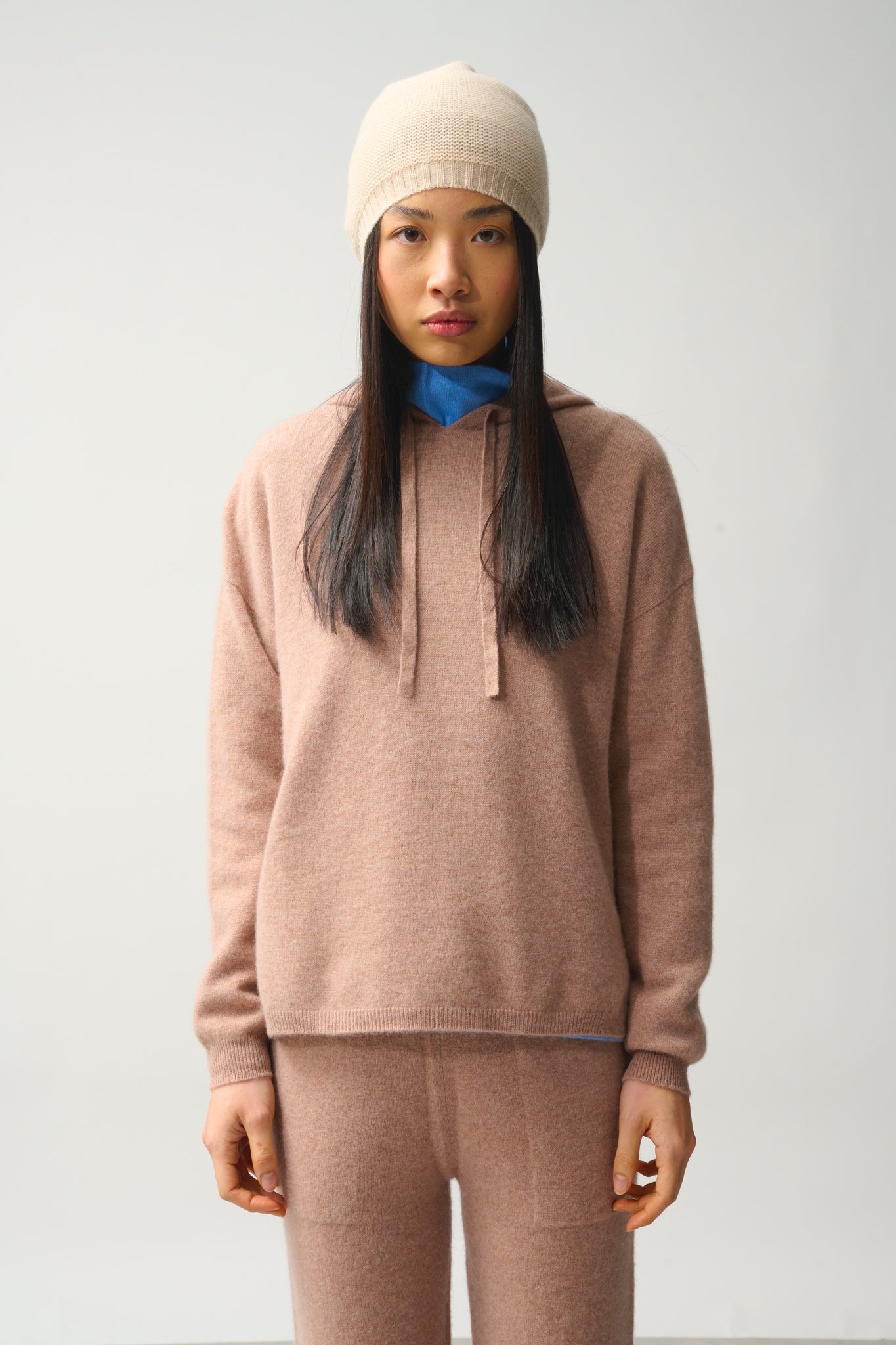 STEFANA bonnet 4 fils sable 100% cachemire