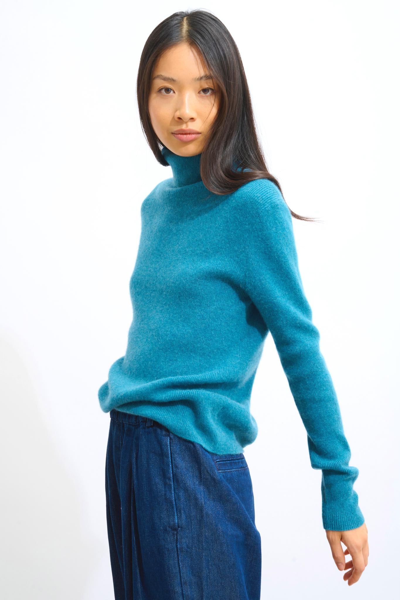 SUZIE Rollkragenpullover Ente meliert 100% Kaschmir