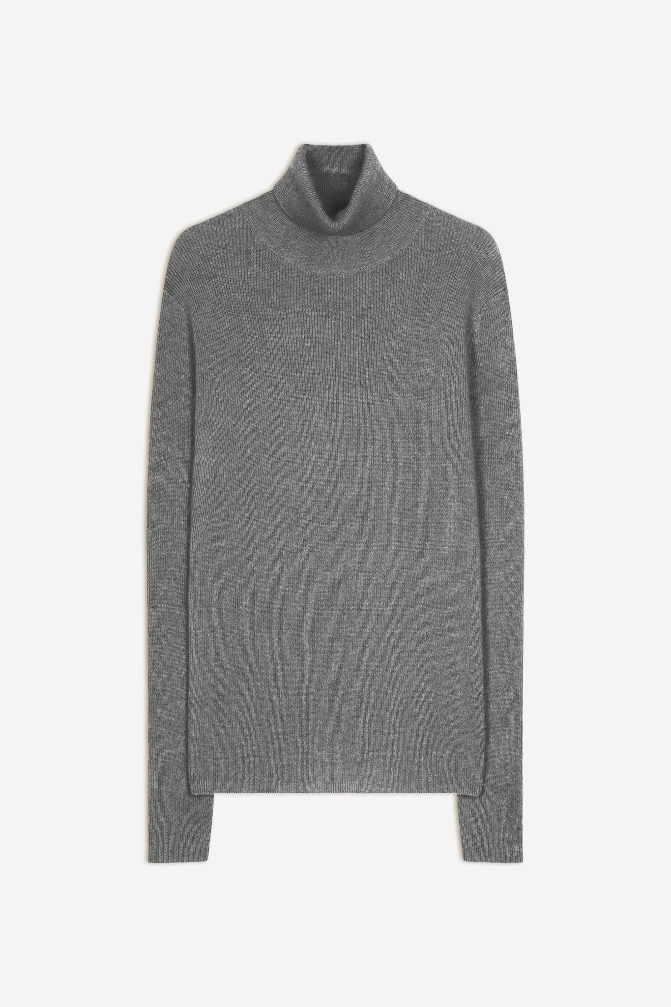 suzie pull col roulé flanelle chiné 100% cachemire