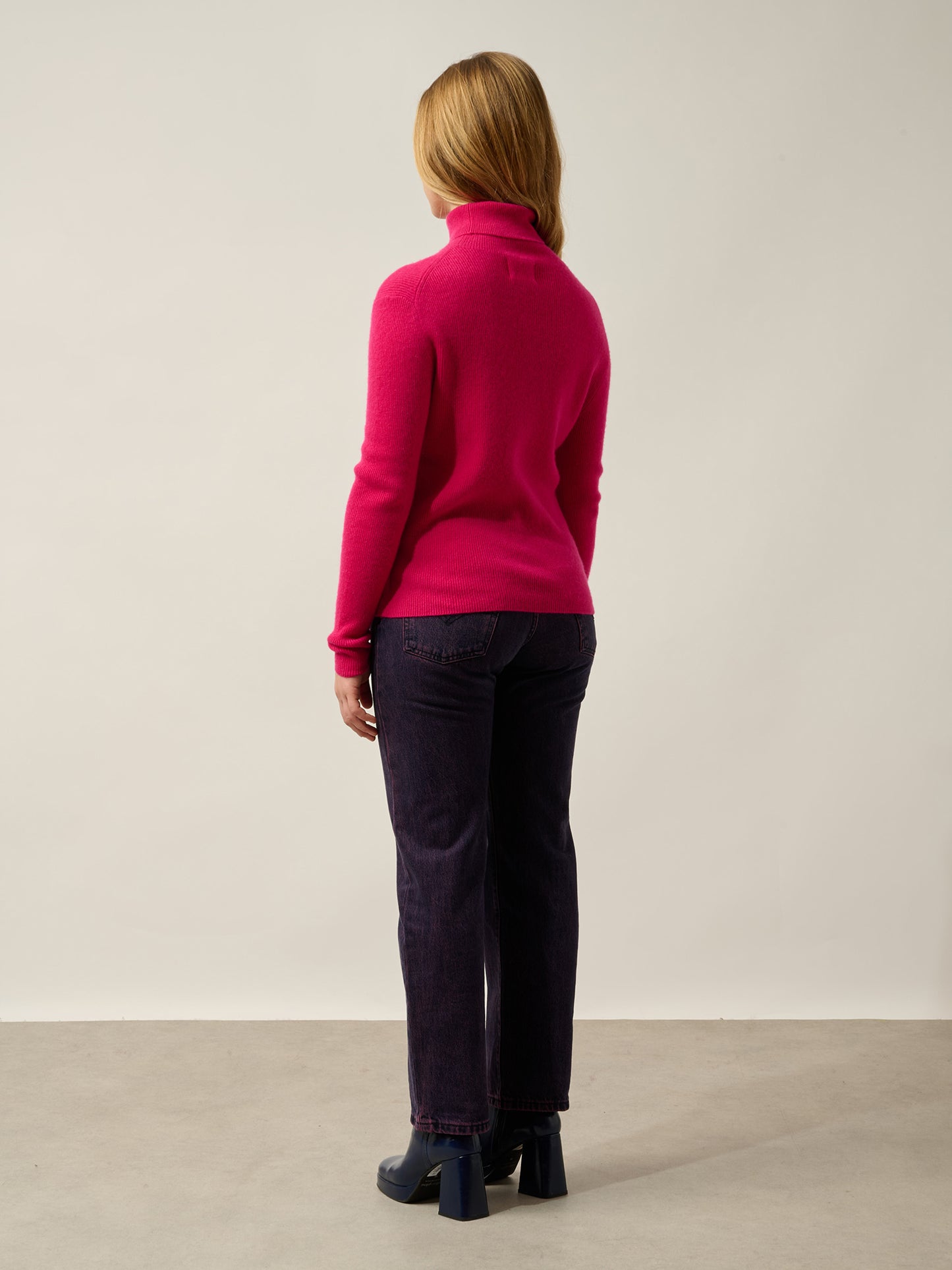 SUZIE Rollkragenpullover fuchsia 100% Kaschmir