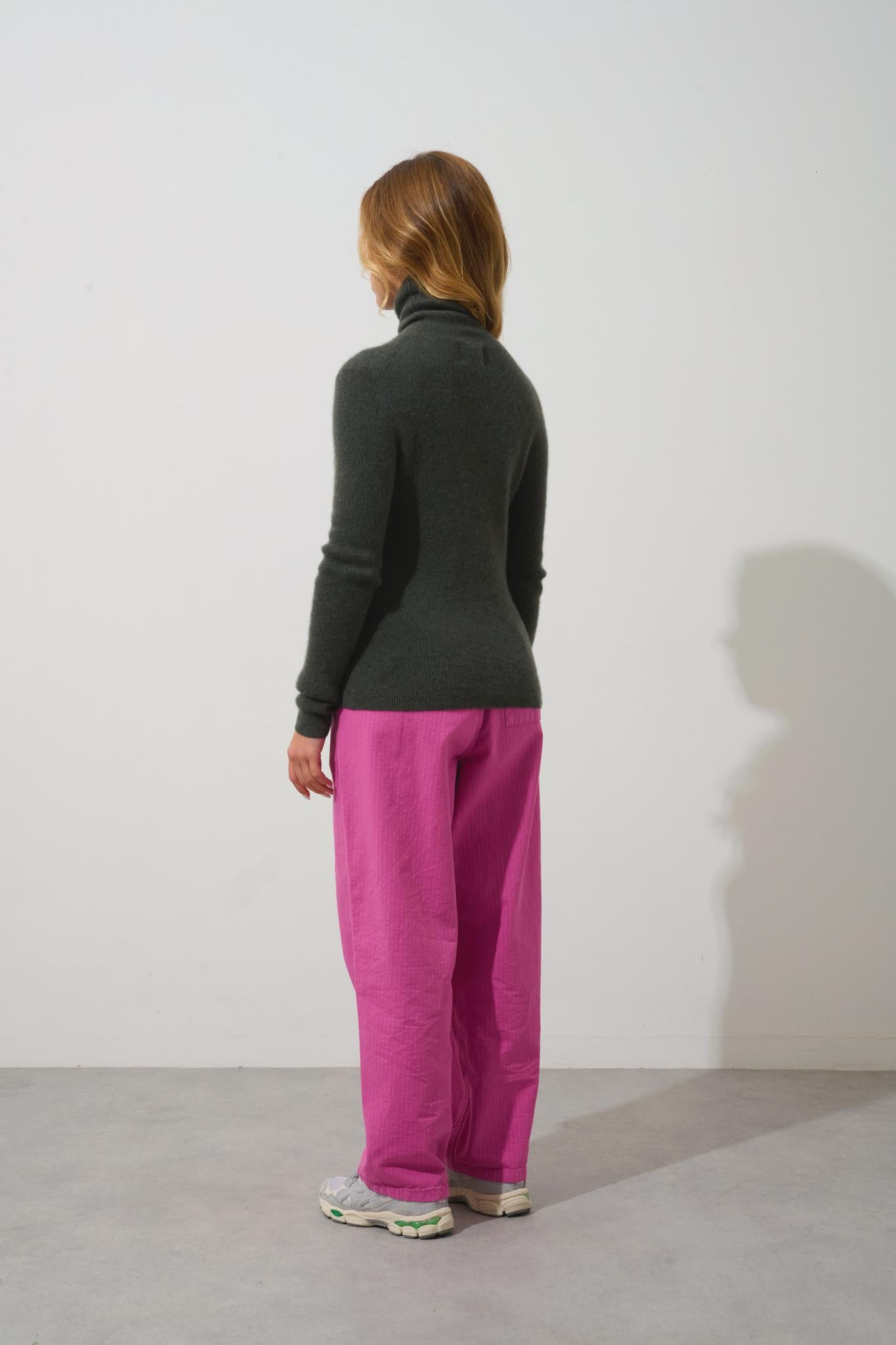 SUZIE Rollkragenpullover khaki meliert 100% Kaschmir