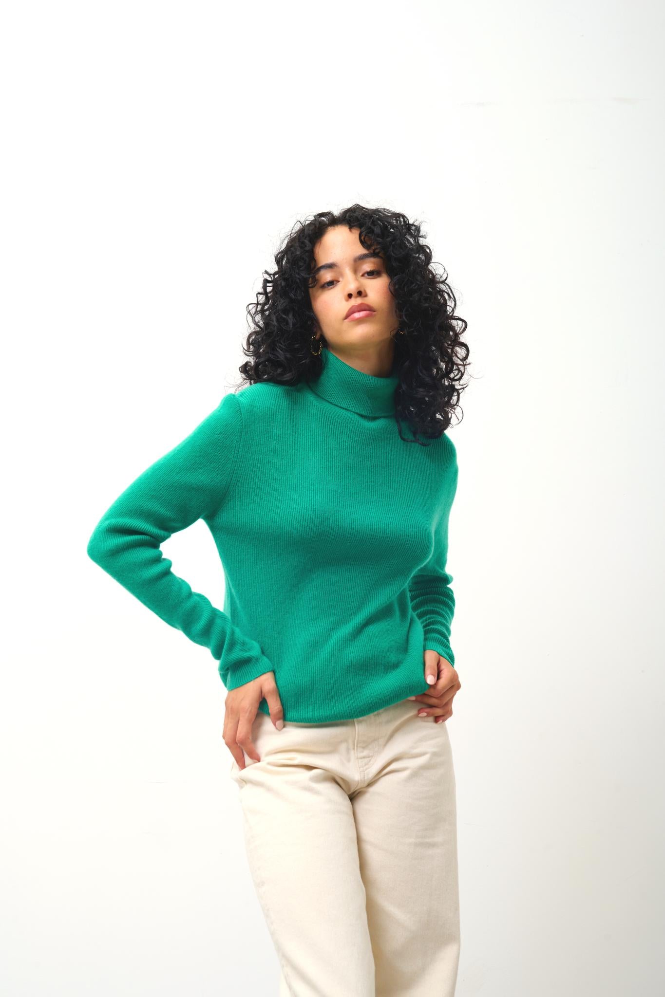 SUZIE Rollkragenpullover mint 100% Kaschmir