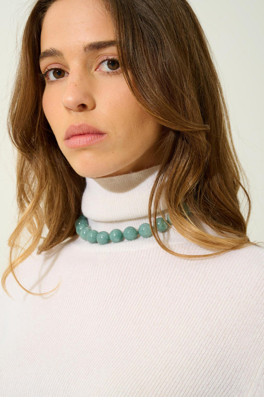 SUZIE snow turtleneck sweater 100% cashmere