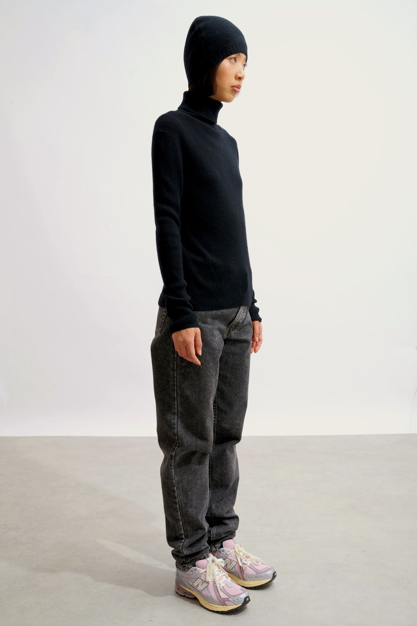 SUZIE schwarzer Rollkragenpullover 100% Kaschmir