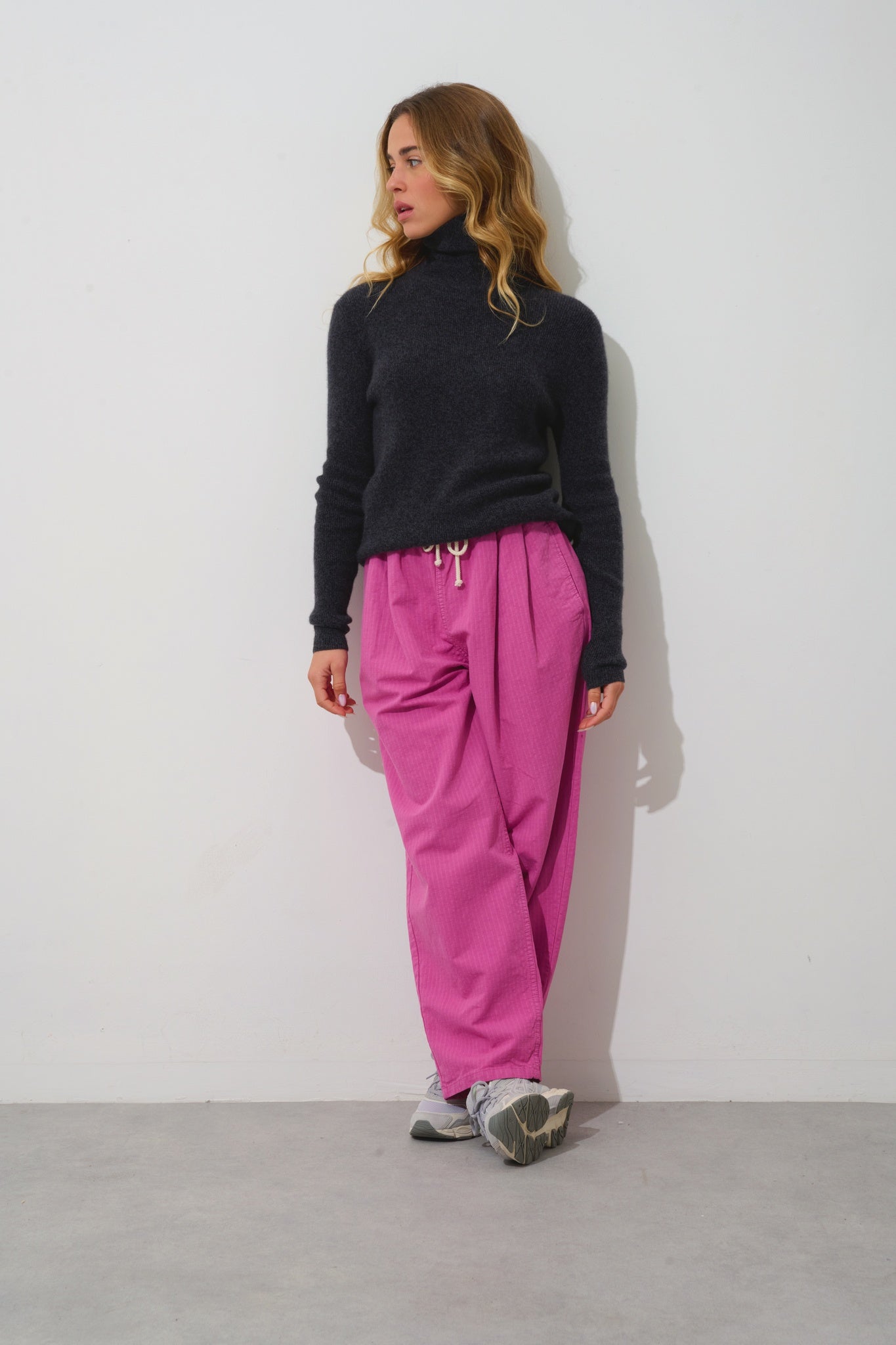 SUZIE Rollkragenpullover schwarz meliert 100% Kaschmir