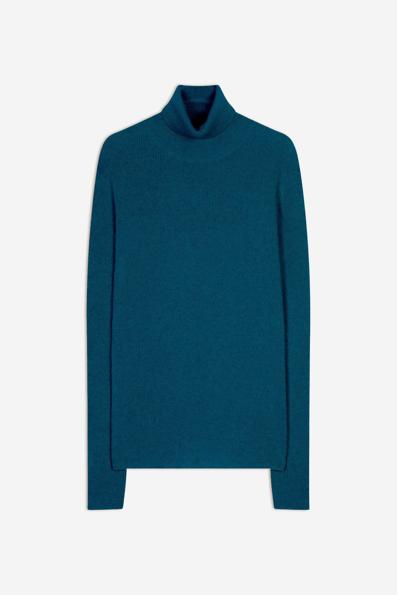 suzie pull col roulé paon 100% cachemire