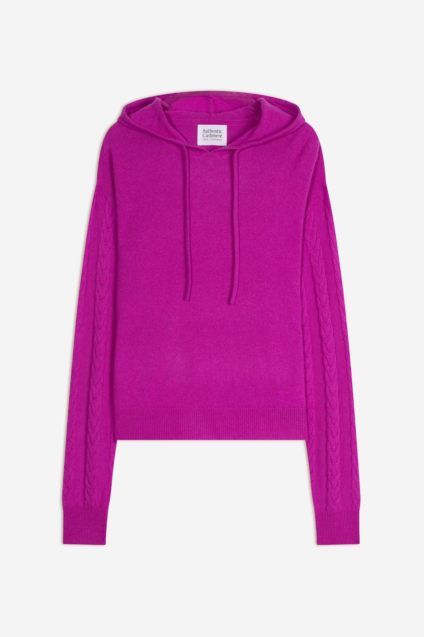 svalinna pull capuche violet fluo 100% cachemire