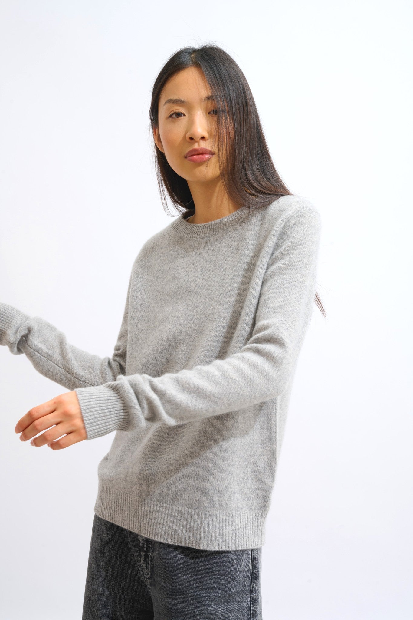 sylor pull col rond 4 fils nuage chiné 100% cachemire