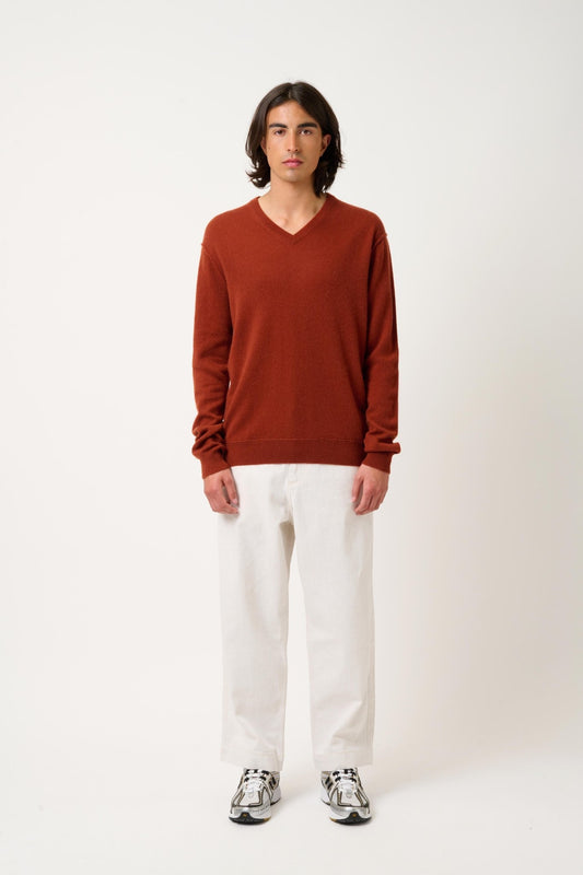 TIMEO squirrel v-neck sweater 100% cashmere