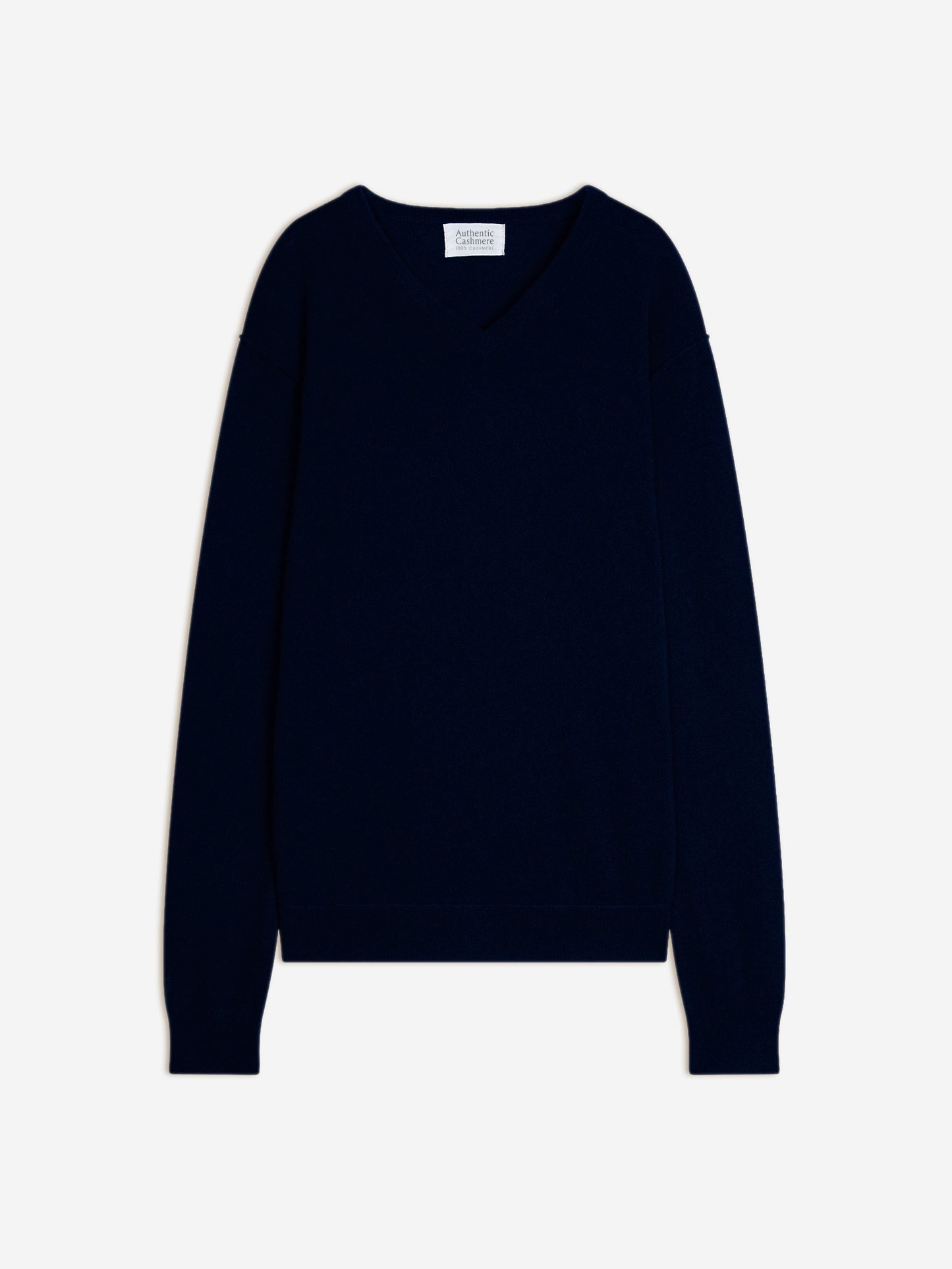 TIMEO navy v-neck sweater 100% cashmere