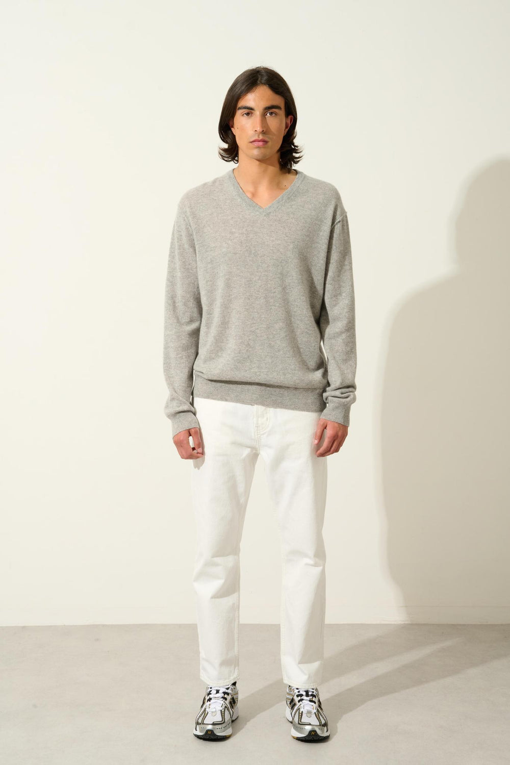 TIMEO cloudy v-neck sweater 100% cashmere