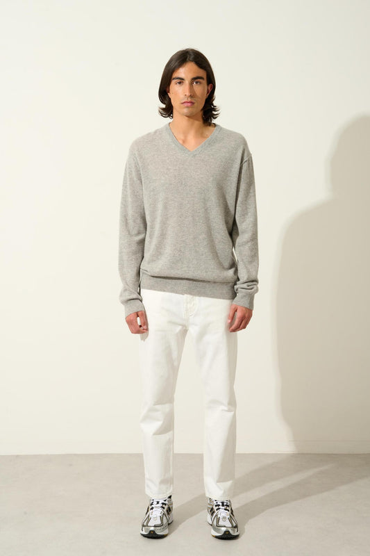 TIMEO cloudy v-neck sweater 100% cashmere