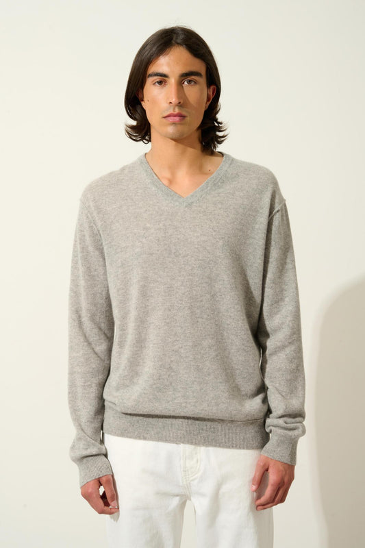 TIMEO cloudy v-neck sweater 100% cashmere