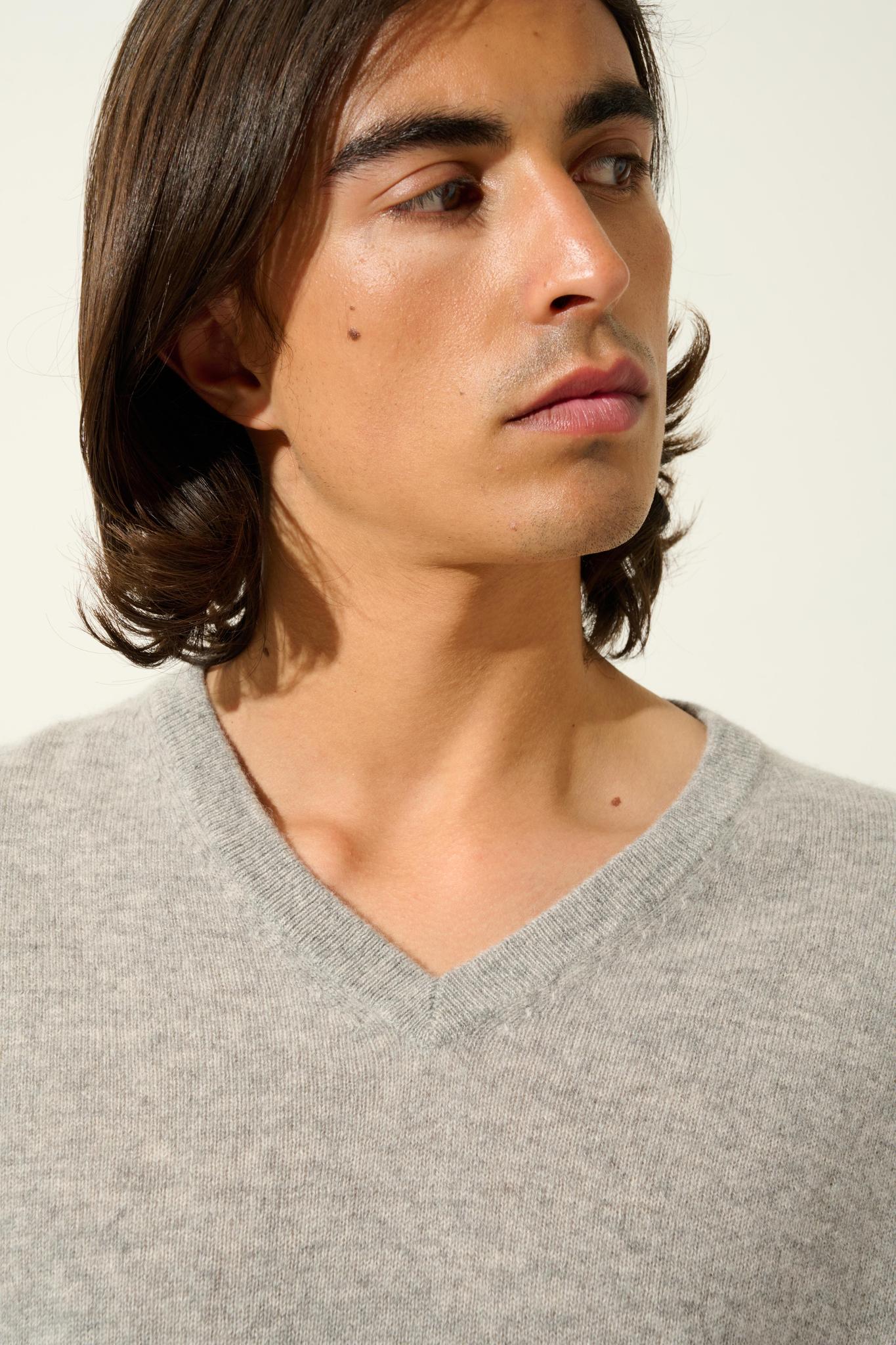 TIMEO cloudy v-neck sweater 100% cashmere