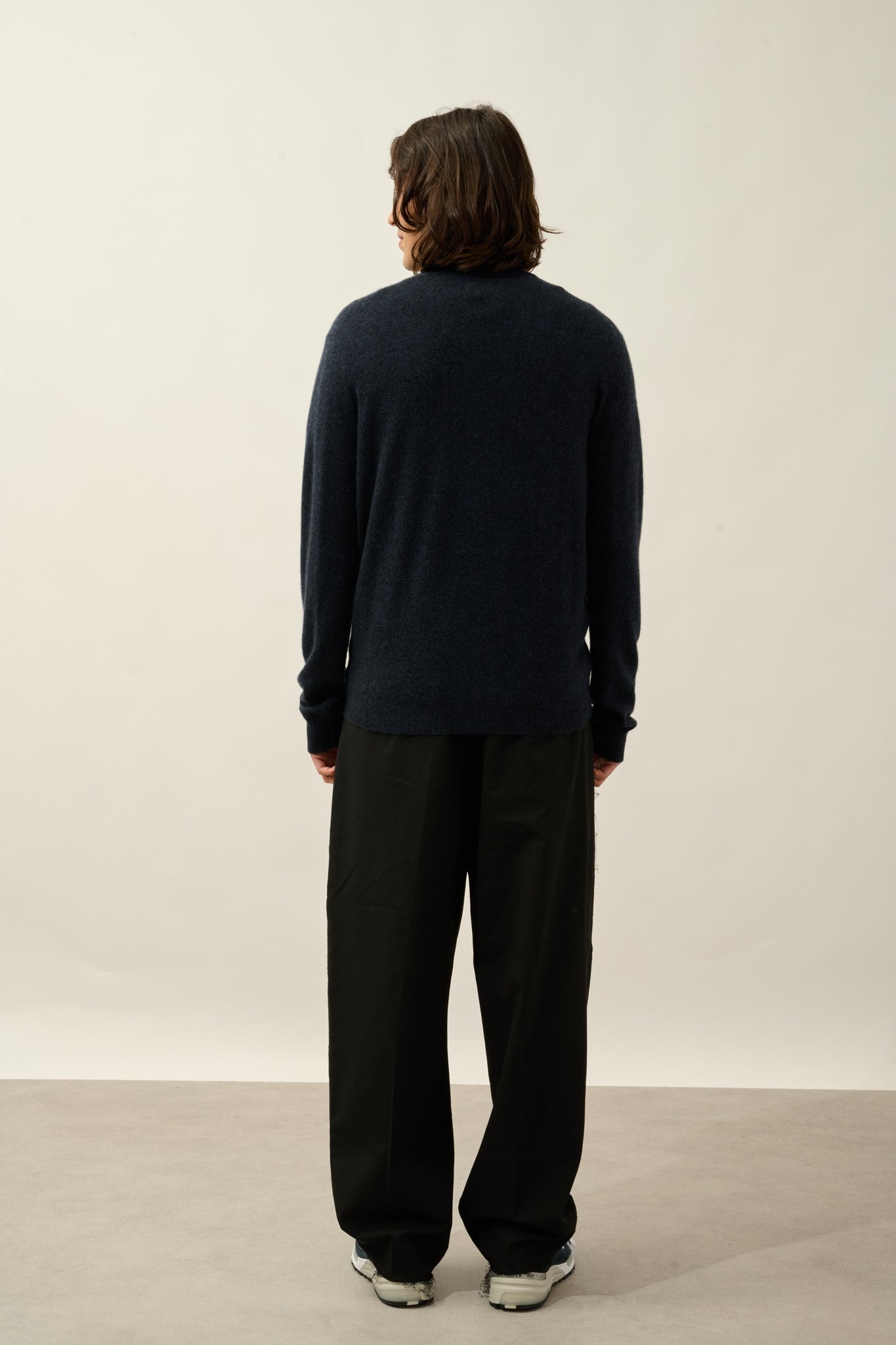 valerion gilet zippé col montant caviar 100% cachemire