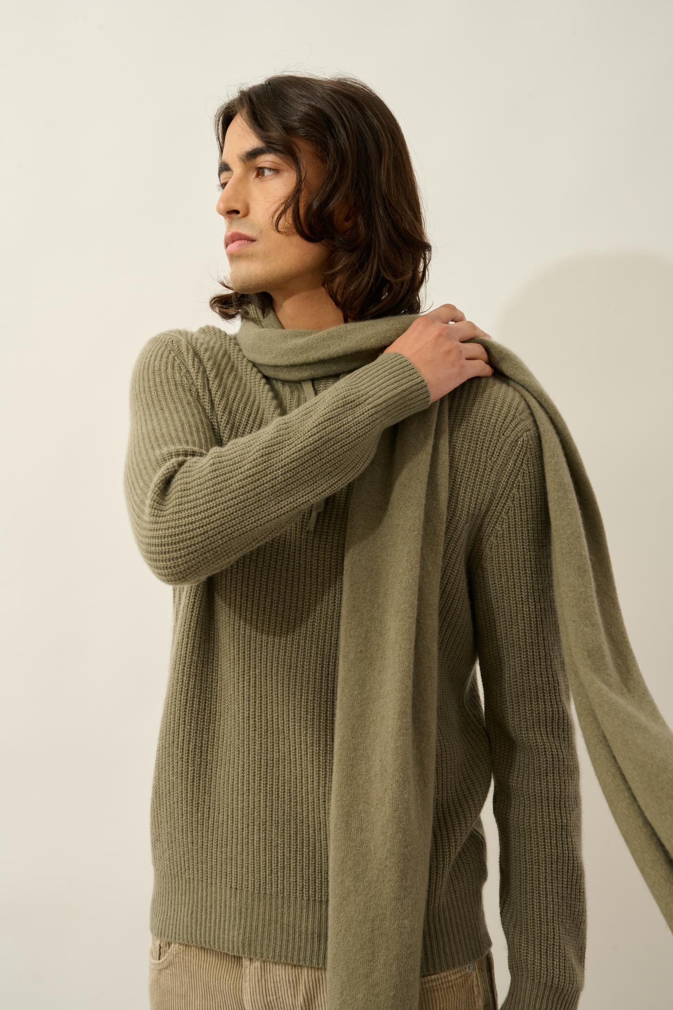 VAYMONT écharpe army 100% cachemire